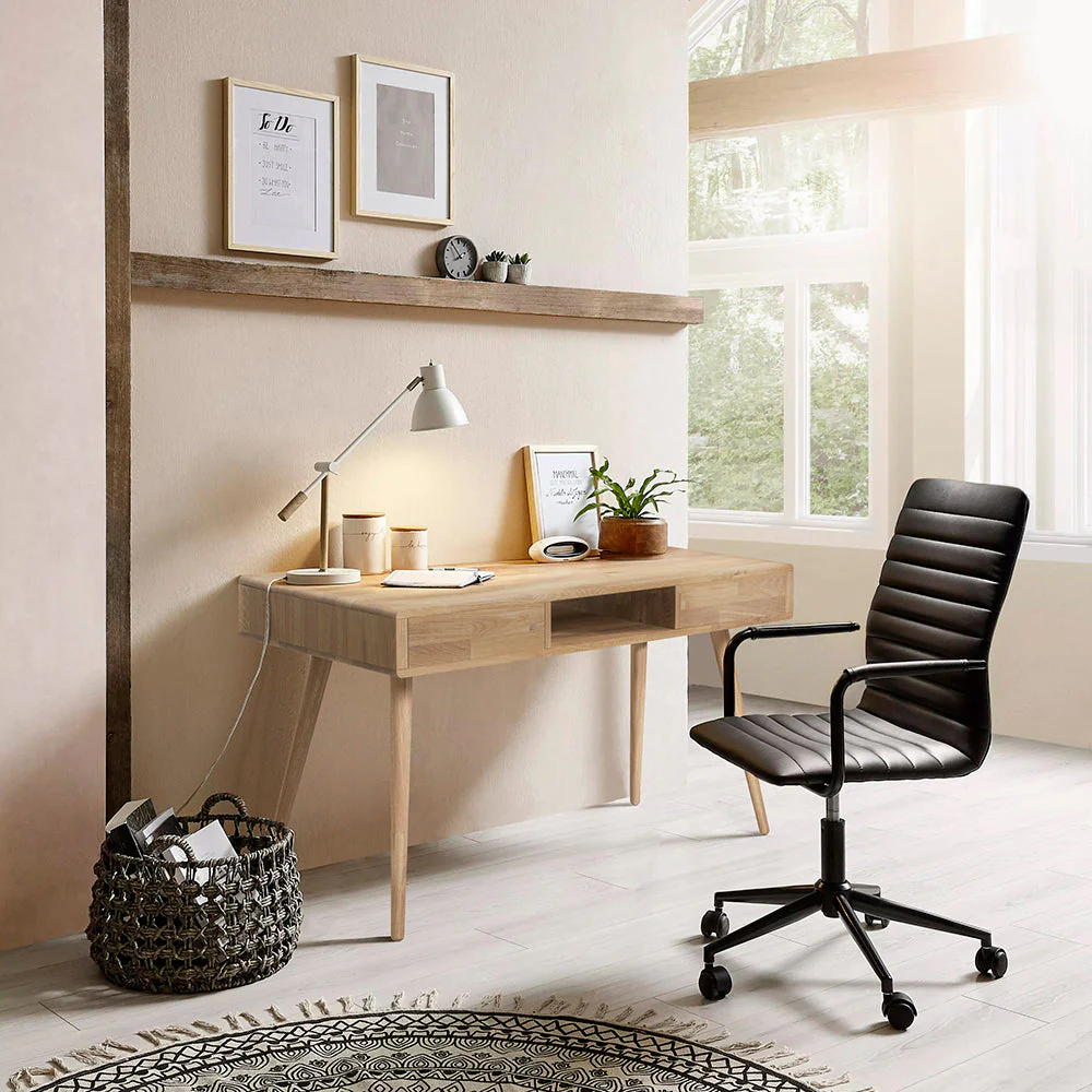 Bureau console en bois massif de chêne Escandi 5 - NordicStory - Image 10