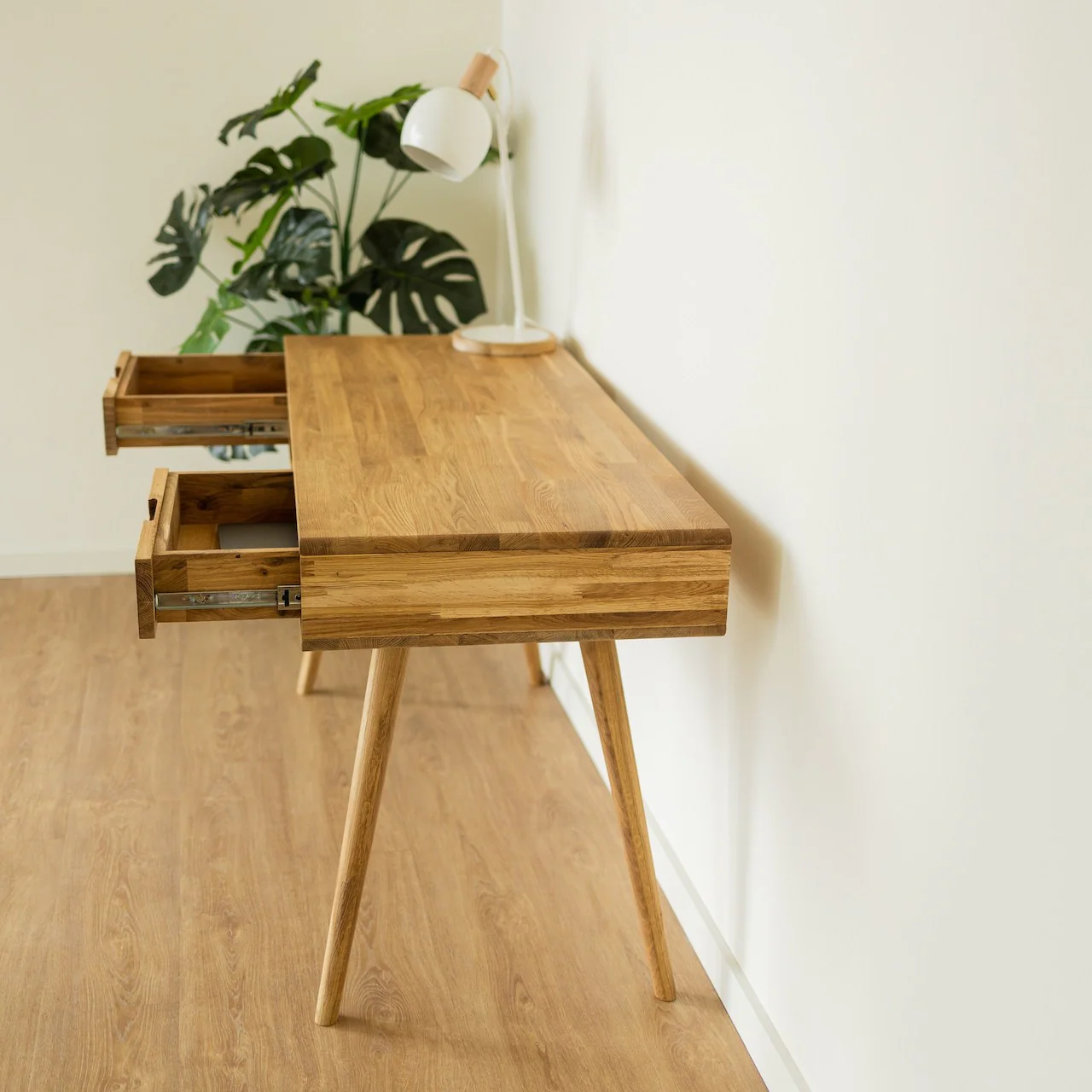 Bureau console en bois massif de chêne Escandi 5 - NordicStory - Image 3