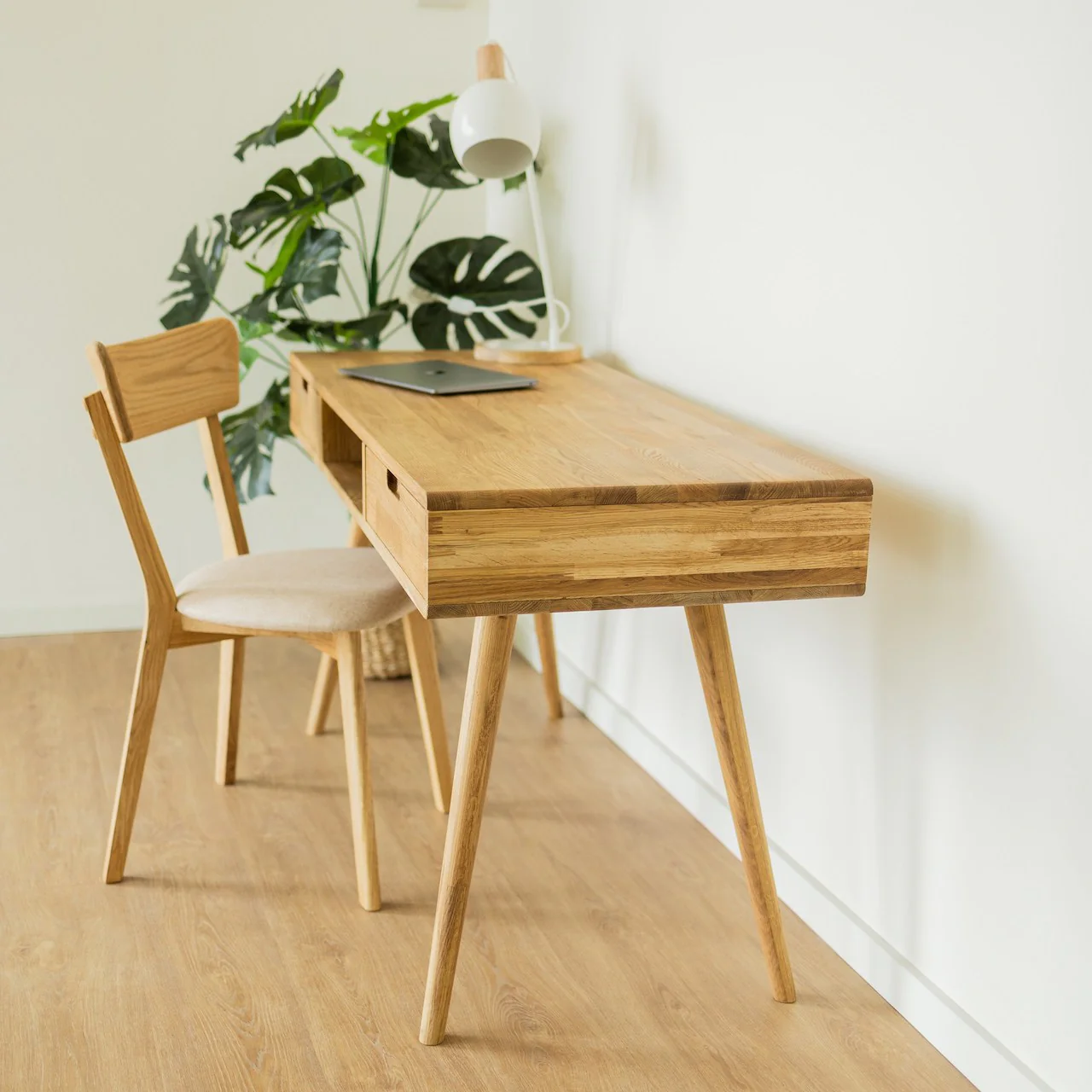 Bureau console en bois massif de chêne Escandi 5 - NordicStory - Image 5