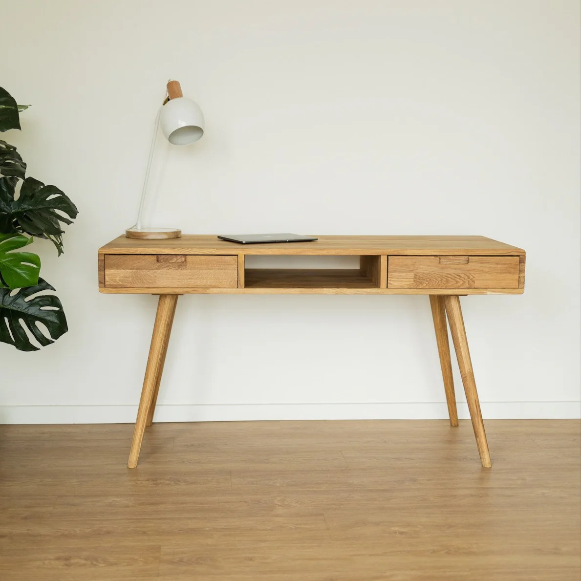 Bureau console en bois massif de chêne Escandi 5 - NordicStory - Image 6