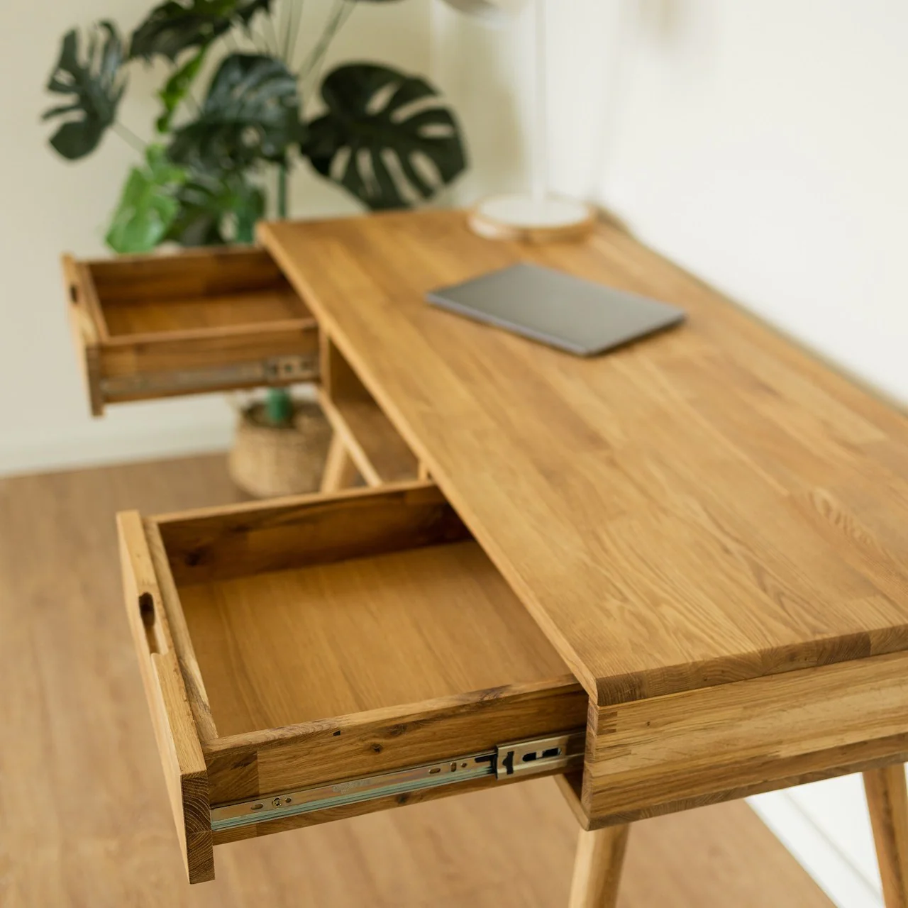 Bureau console en bois massif de chêne Escandi 5 - NordicStory - Image 8