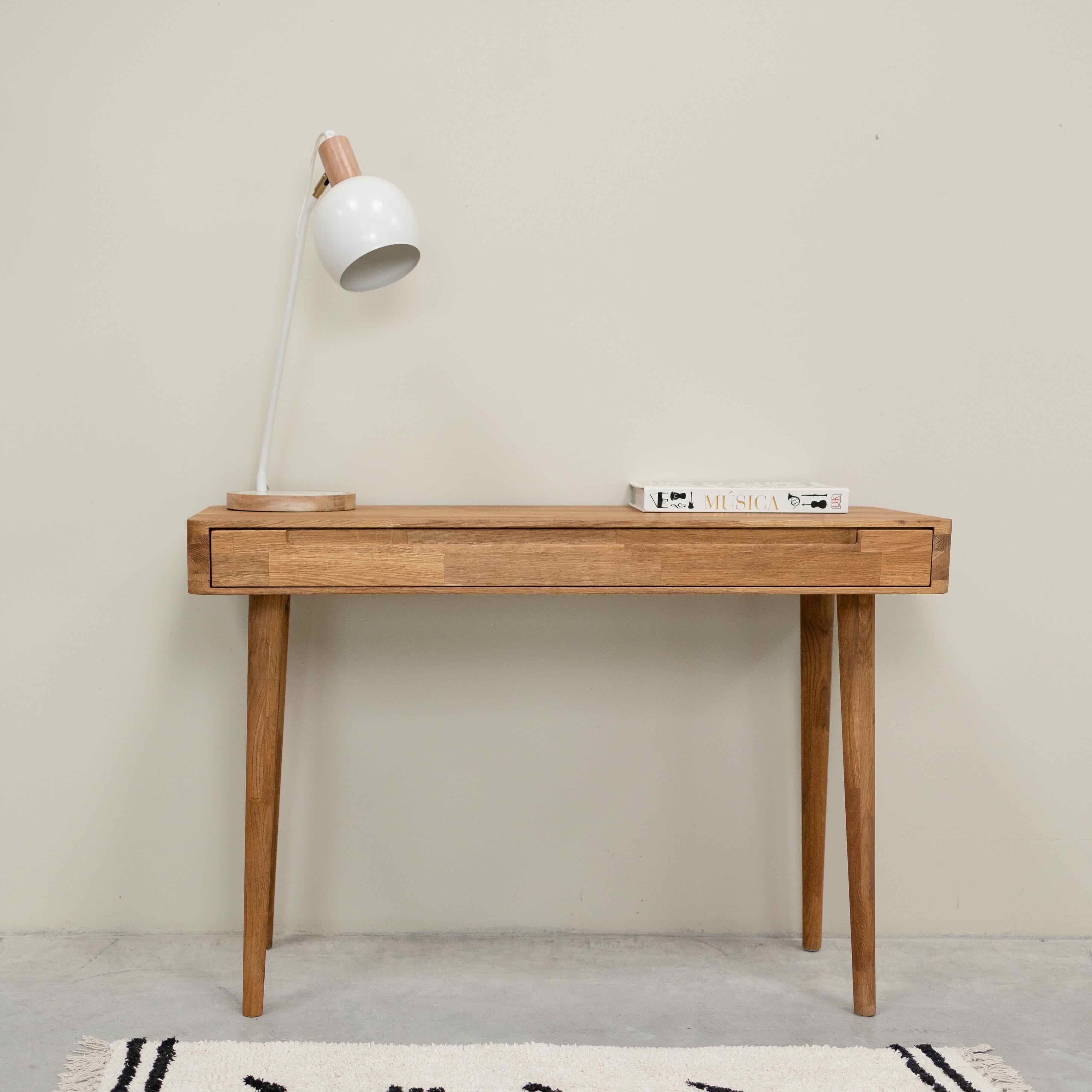 Bureau console en bois massif de chêne Escandi - NordicStory - Image 5