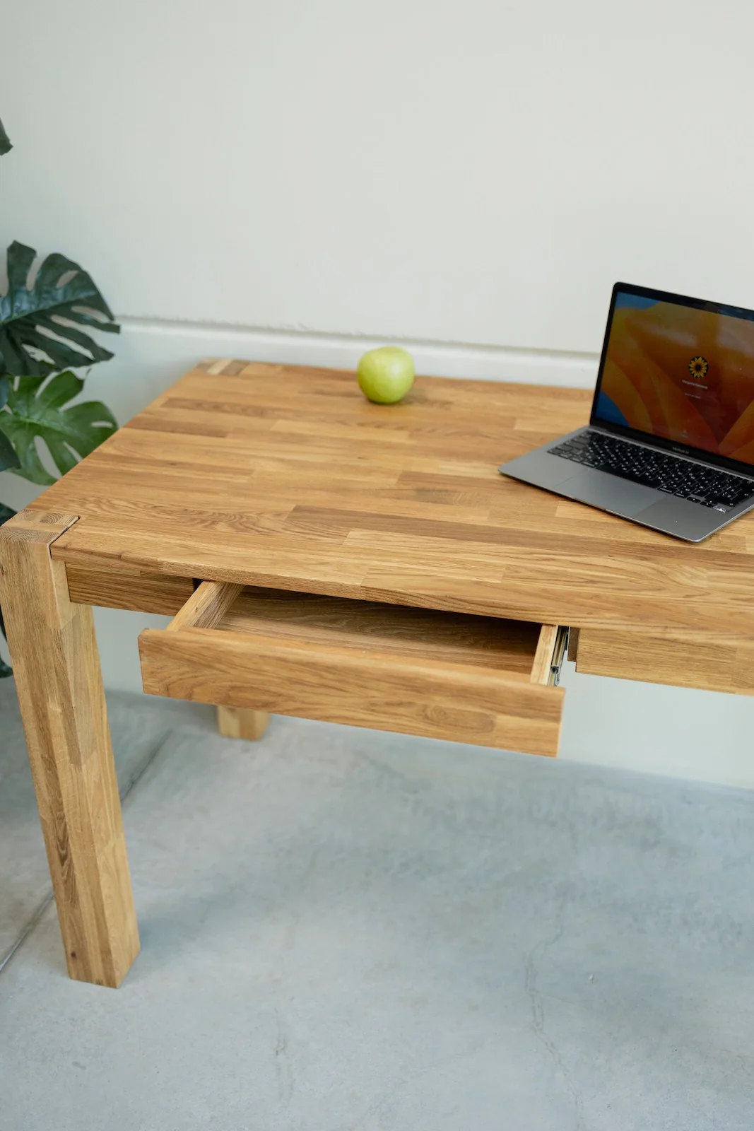 Bureau console en bois massif de chêne Royal - NordicStory - Image 3
