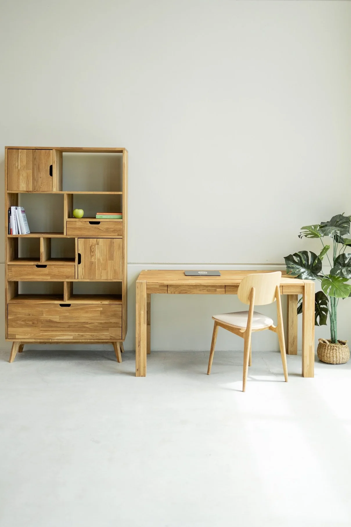 Bureau console en bois massif de chêne Royal - NordicStory - Image 8