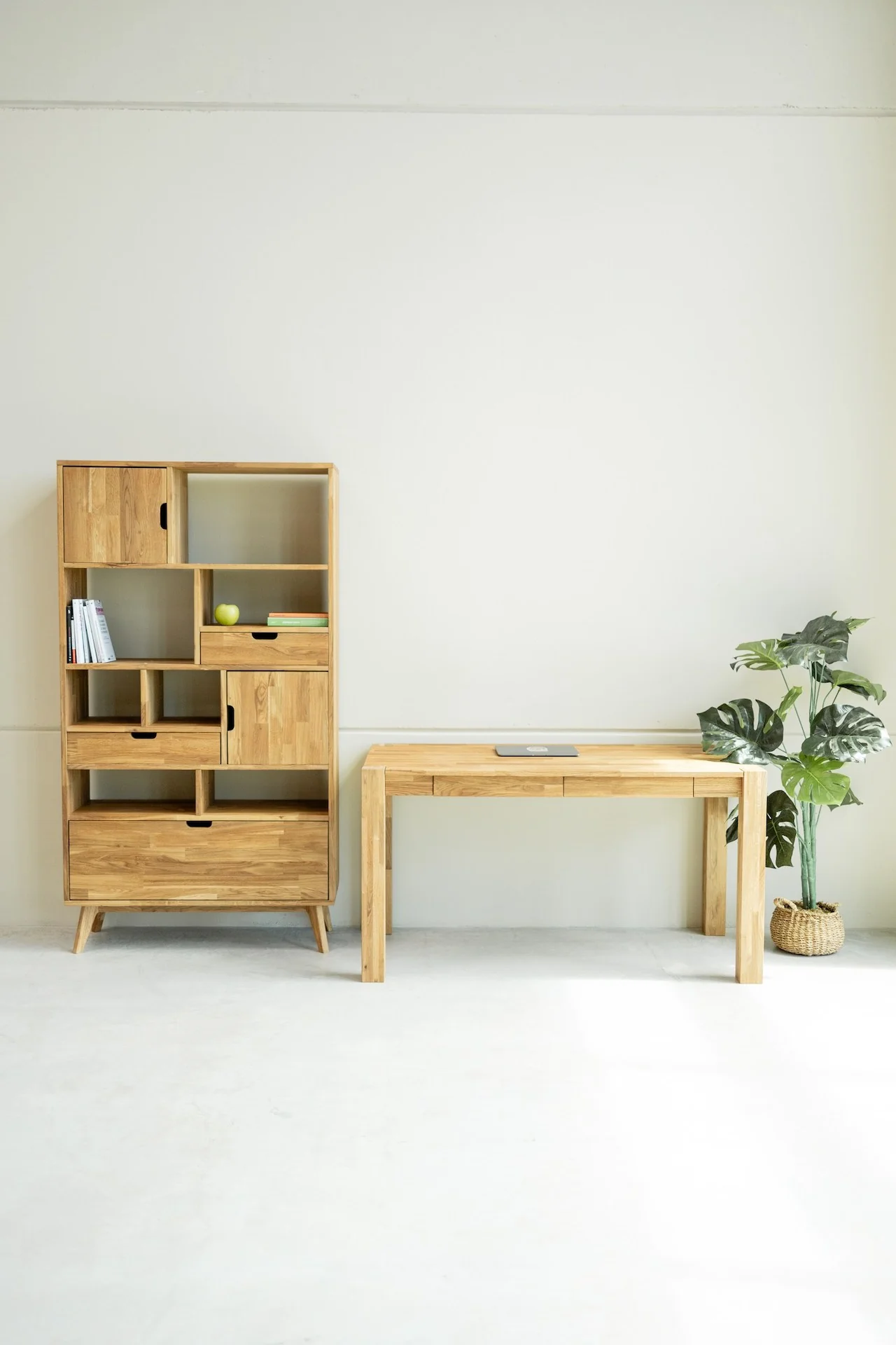 Bureau console en bois massif de chêne Royal - NordicStory - Image 9