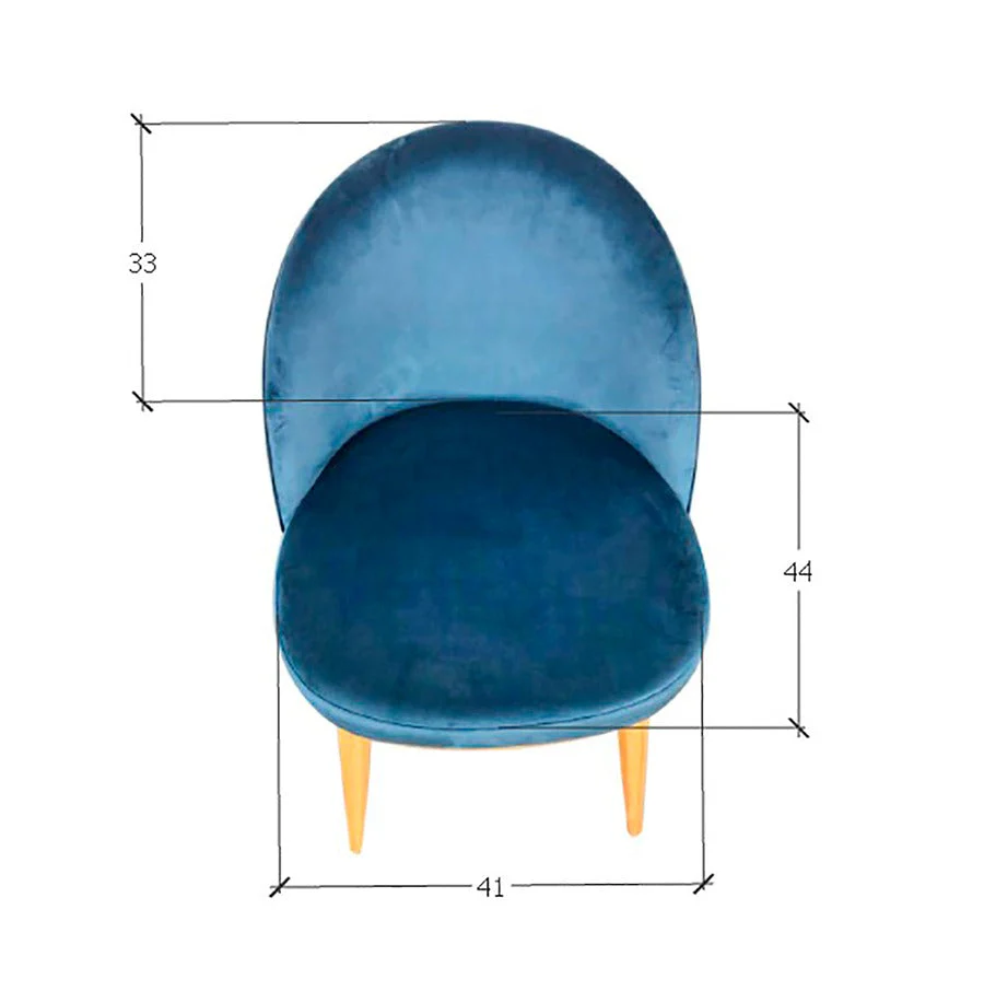 Chaise de salle à manger en bois massif de chêne Clara, revêtement en velours Bleu Monaco – Lot de 2 ou 4 chaises - NordicStory - Image 7