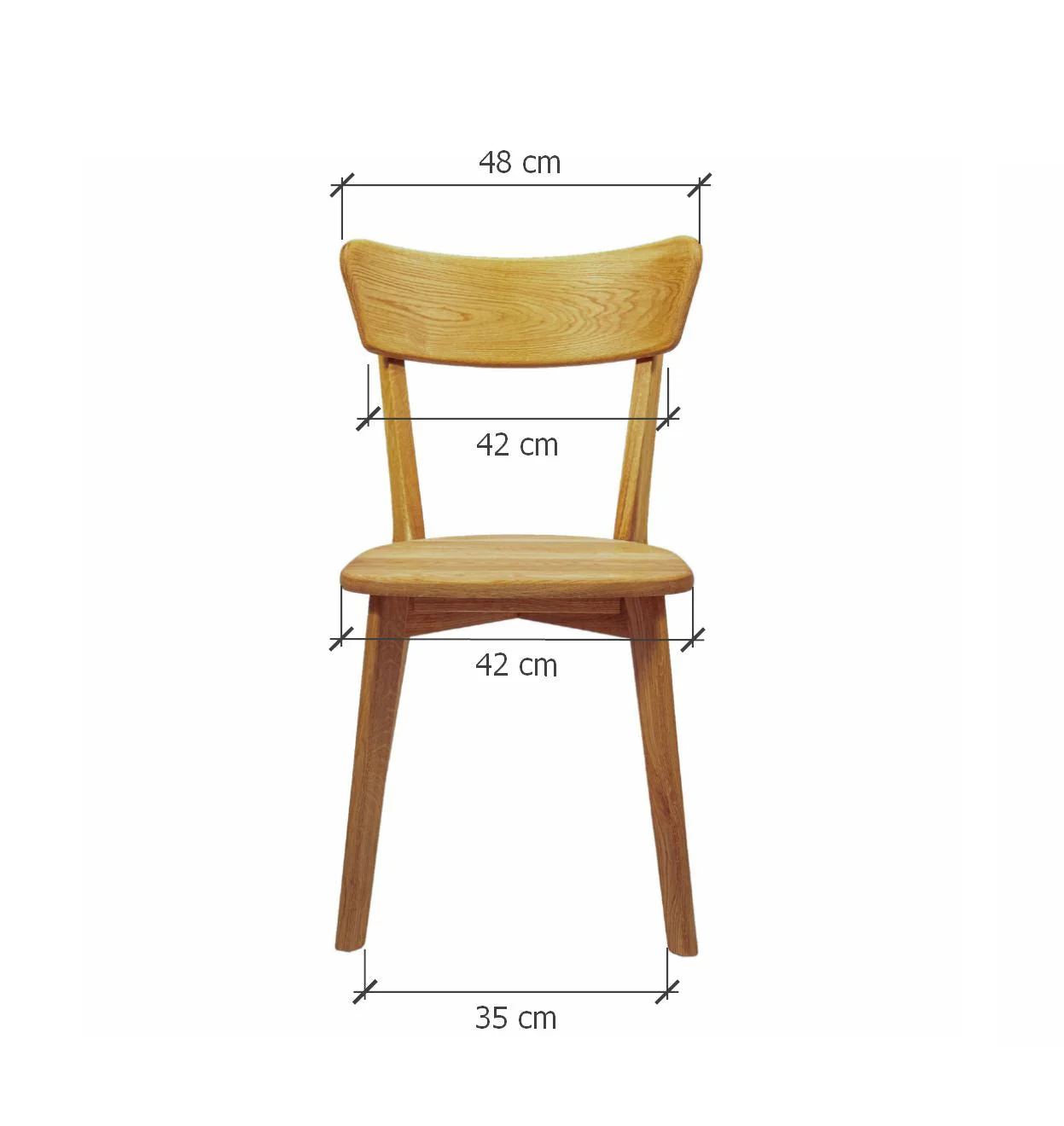 Chaise de salle à manger en bois massif de chêne Diana – Lot de 2 ou 4 chaises - NordicStory - Image 6