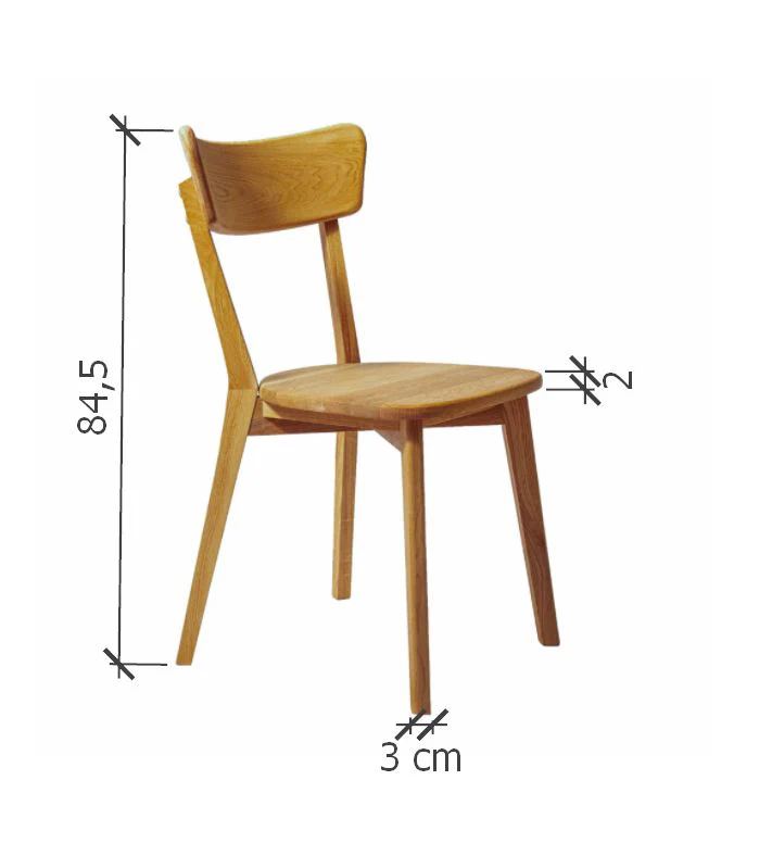 Chaise de salle à manger en bois massif de chêne Diana – Lot de 2 ou 4 chaises - NordicStory - Image 7