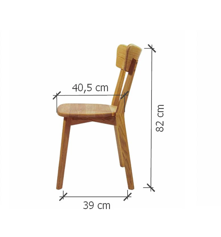 Chaise de salle à manger en bois massif de chêne Diana – Lot de 2 ou 4 chaises - NordicStory - Image 9