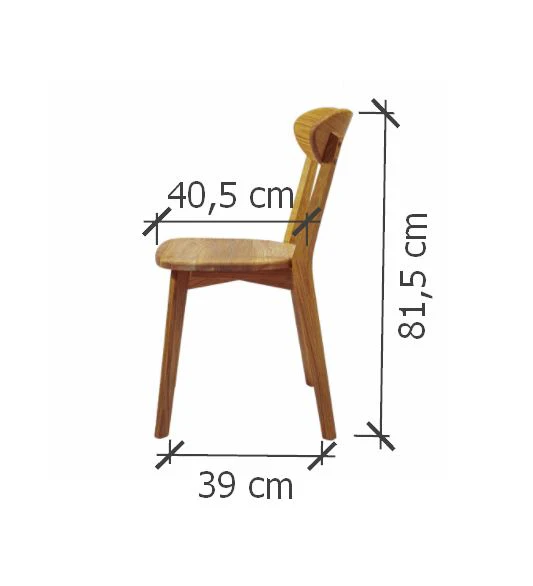 Chaise de salle à manger en bois massif de chêne Isku – Lot de 2 ou 4 chaises - NordicStory - Image 18