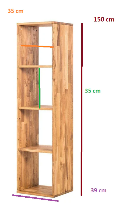 Etagère bibliothèque en bois massif de chêne Régal 4 - NordicStory - Image 7