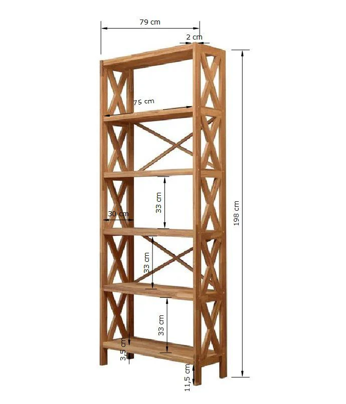Etagère bibliothèque en bois massif de chêne Royal – NordicStory - Image 4