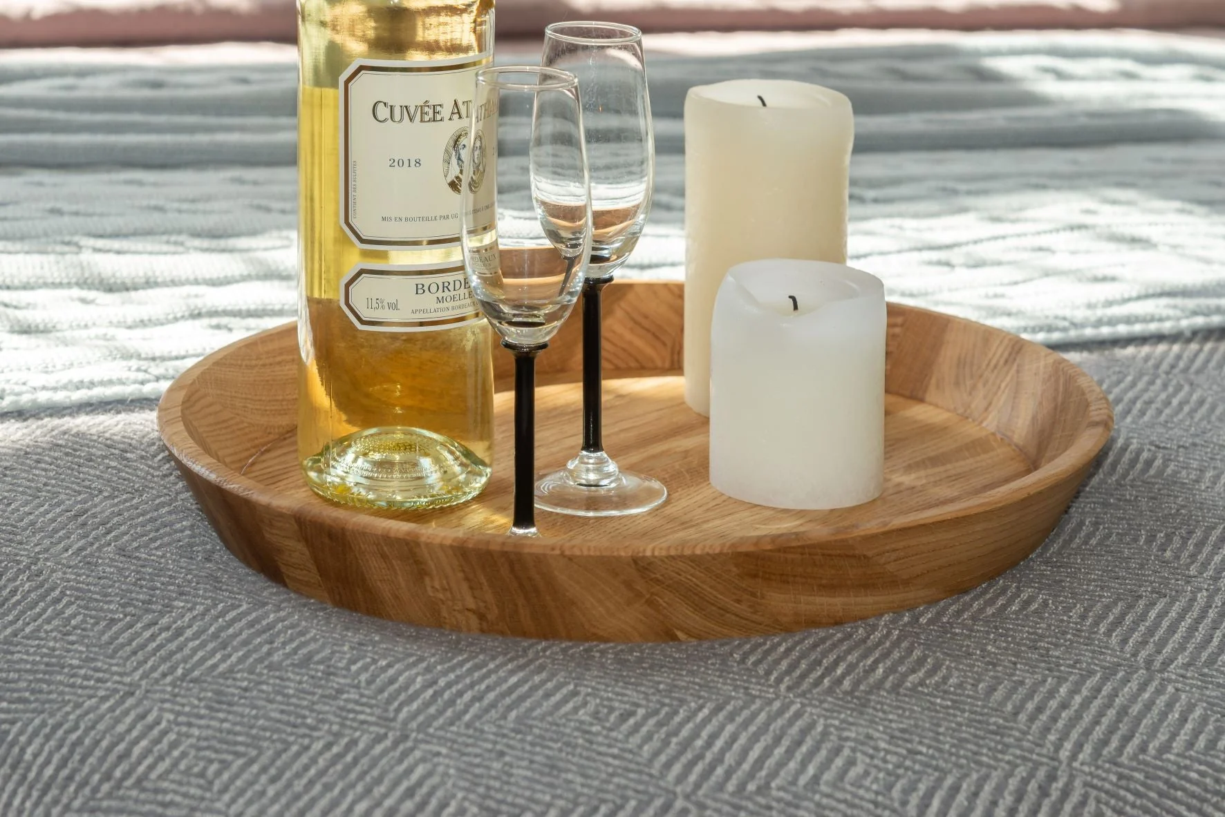 Plateau décoratif ovale en bois massif de chêne Lola - NordicStory - Image 5
