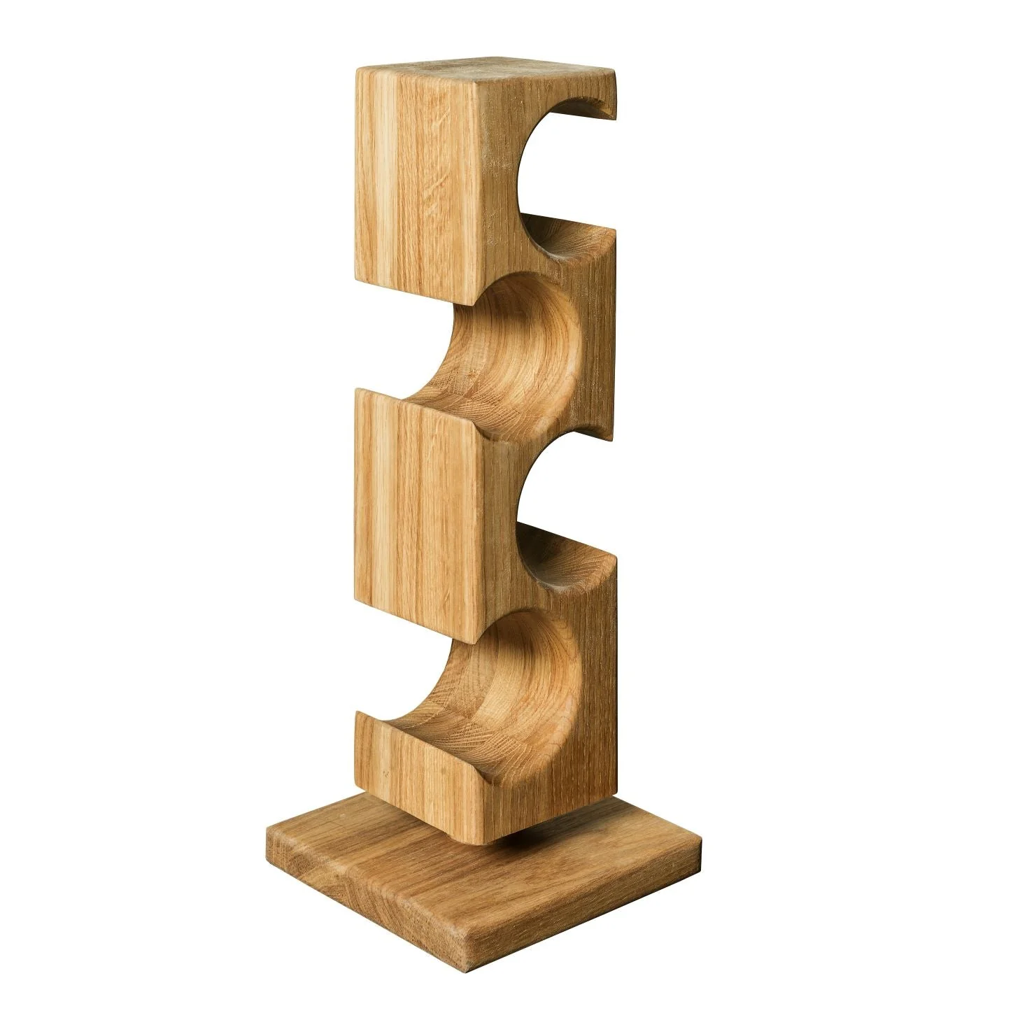 Porte-bouteilles en bois massif de chêne ALMA – Pour 4 bouteilles de vin - NordicStory - Image 10