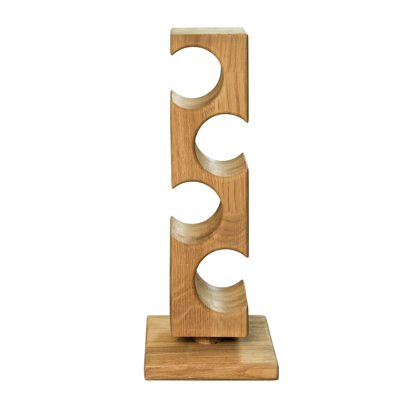 Porte-bouteilles en bois massif de chêne ALMA – Pour 4 bouteilles de vin - NordicStory - Image 6