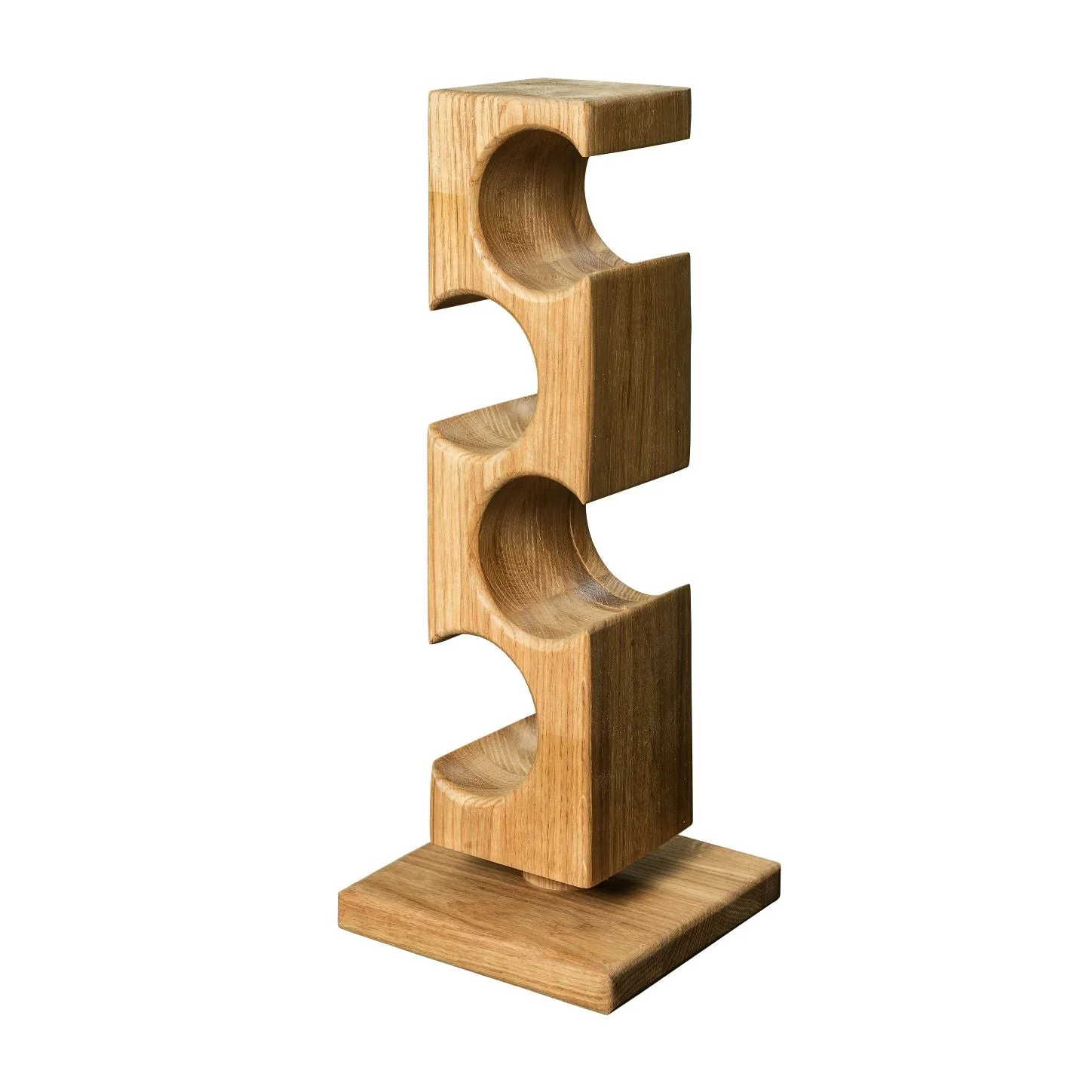 Porte-bouteilles en bois massif de chêne ALMA – Pour 4 bouteilles de vin - NordicStory - Image 9