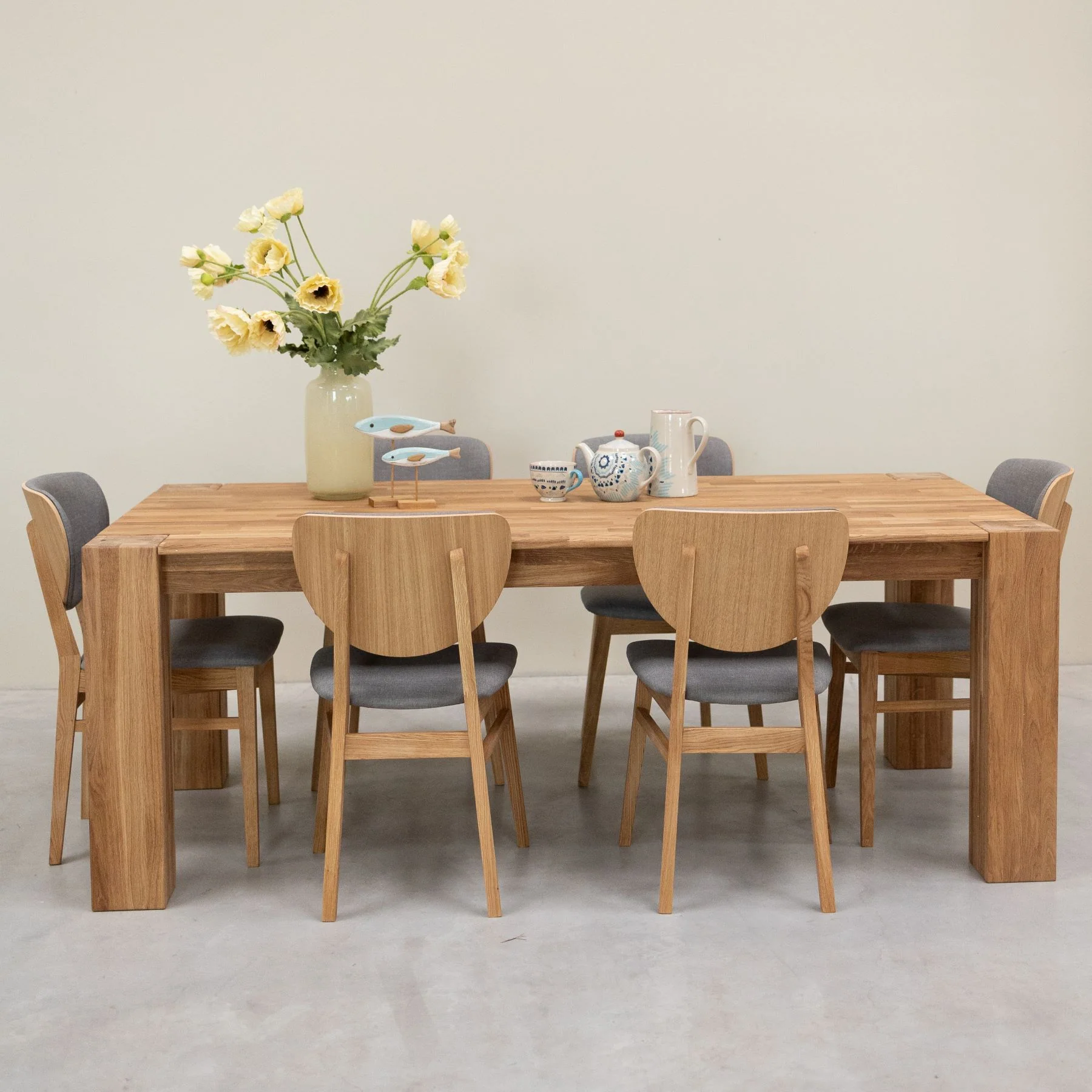 Table à manger en bois massif de chêne Mauritz 3 - NordicStory - Image 6