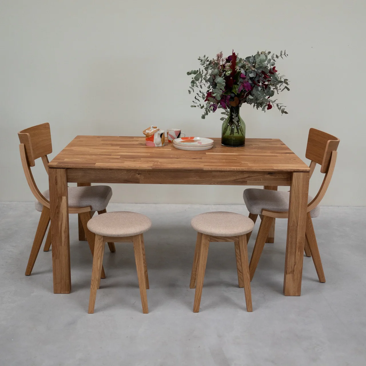 Table à manger en bois massif de chêne Mauritz 4 - NordicStory - Image 8