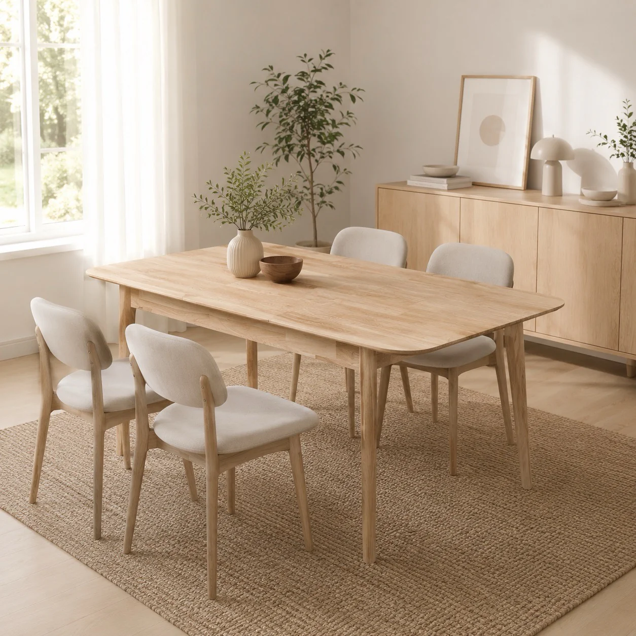 Table à manger extensible en bois massif de chêne France - NordicStory - Image 12