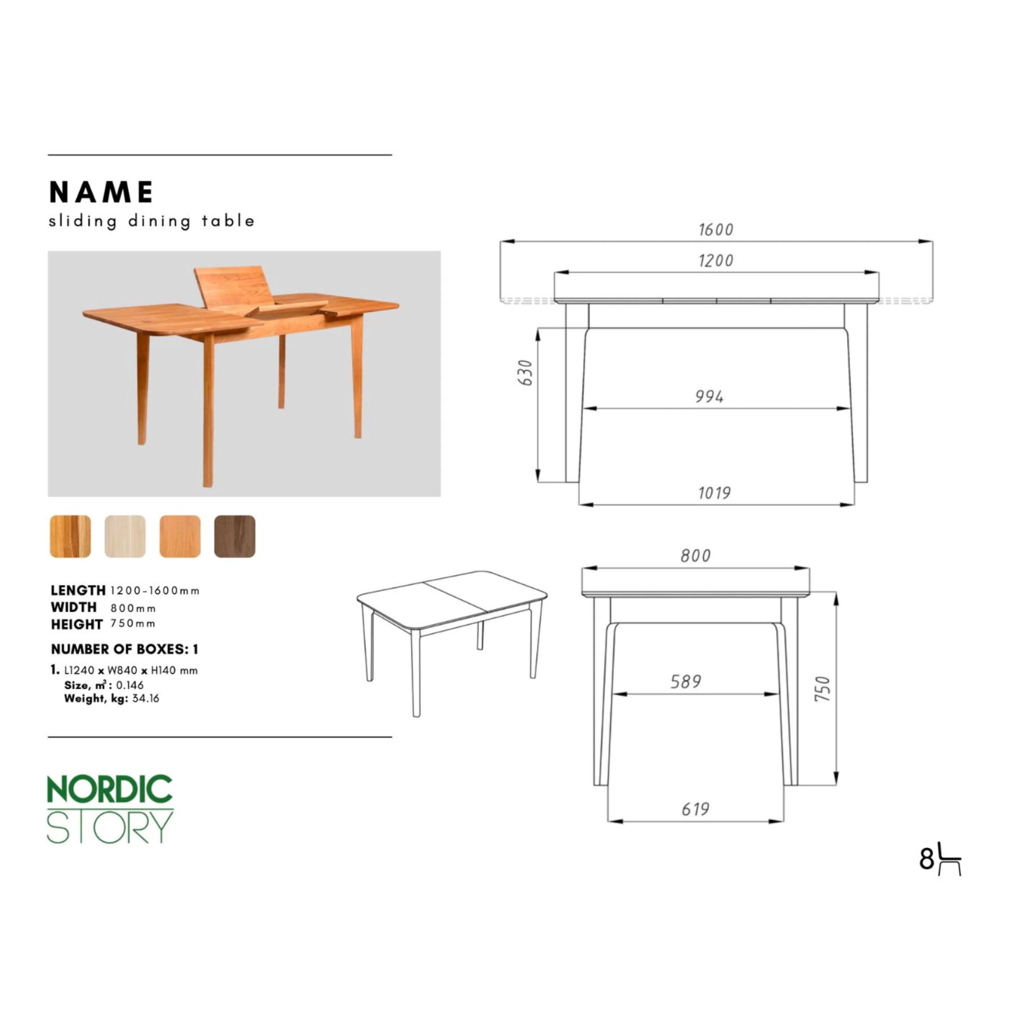 Table à manger extensible en bois massif de chêne France - NordicStory - Image 17