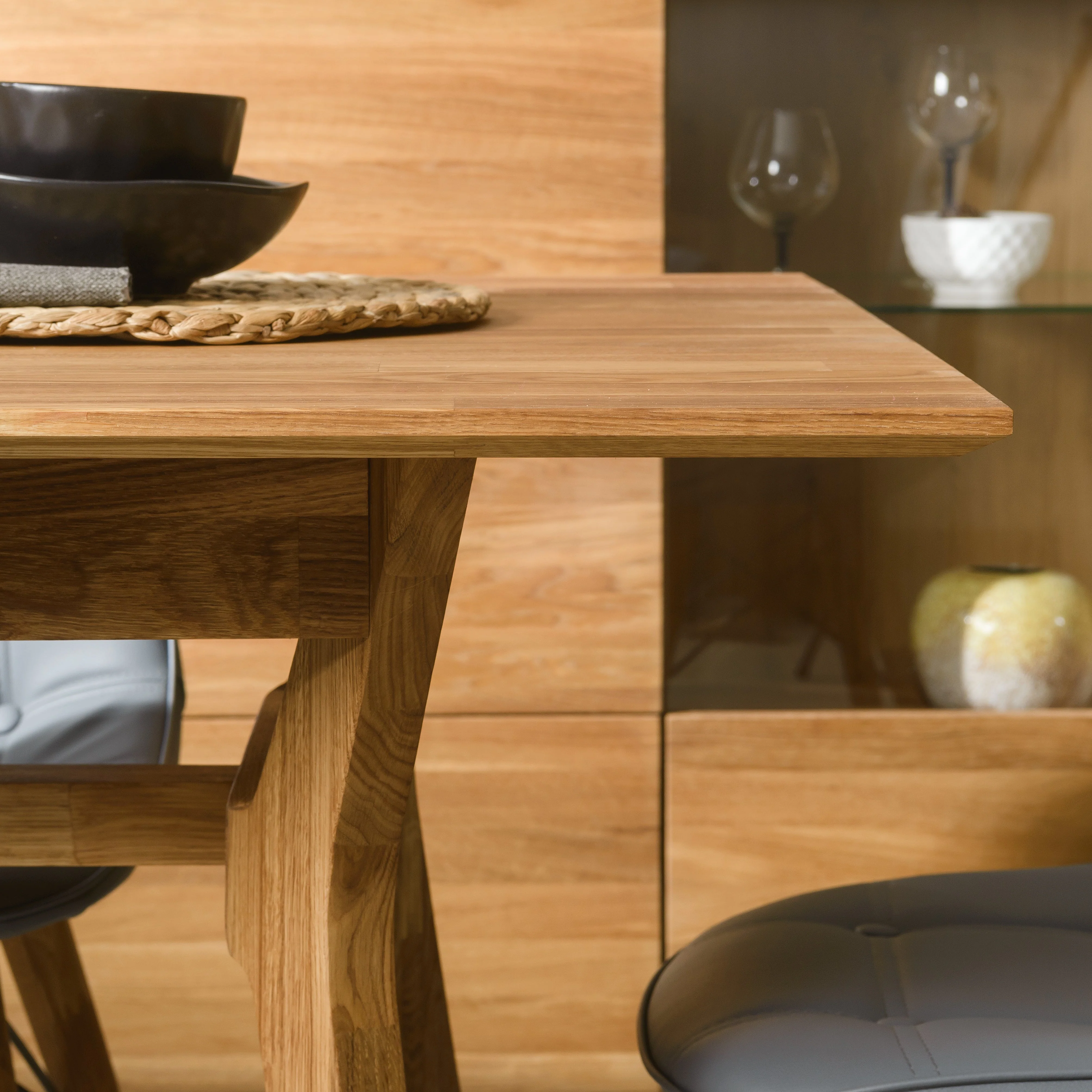 Table à manger extensible en bois massif de chêne Harold - NordicStory - Image 11