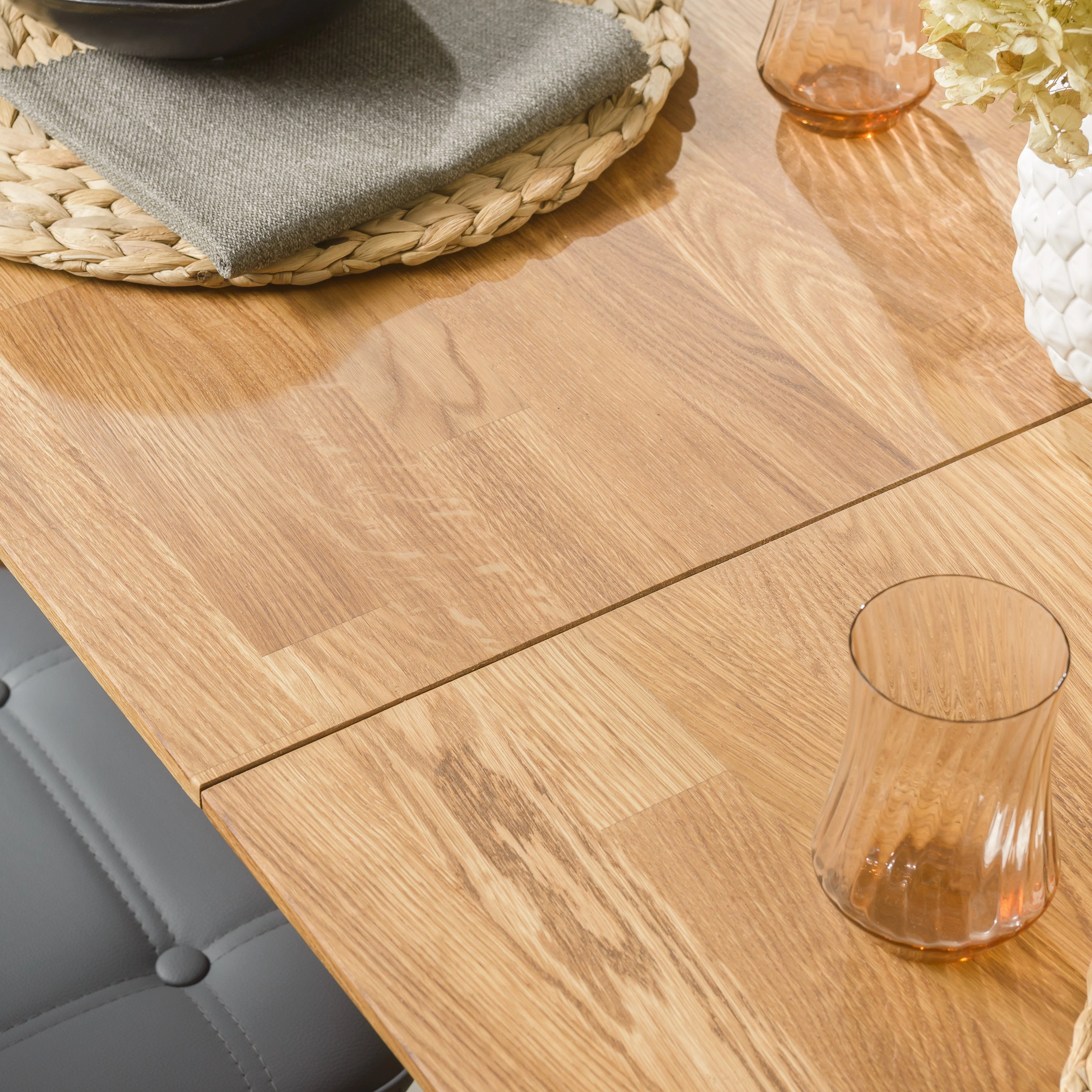Table à manger extensible en bois massif de chêne Harold - NordicStory - Image 12