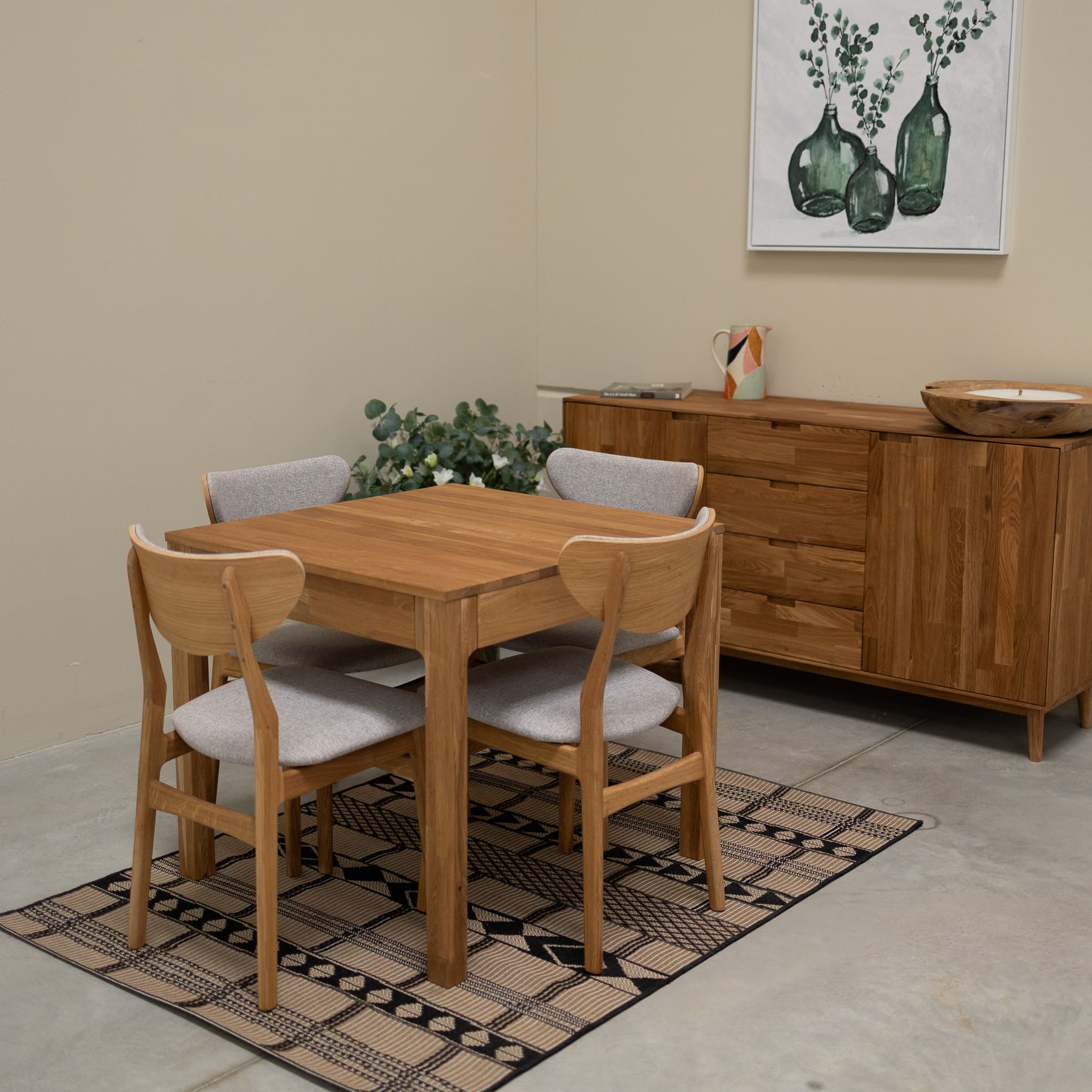 Table à manger extensible en bois massif de chêne Marsi - NordicStory - Image 24