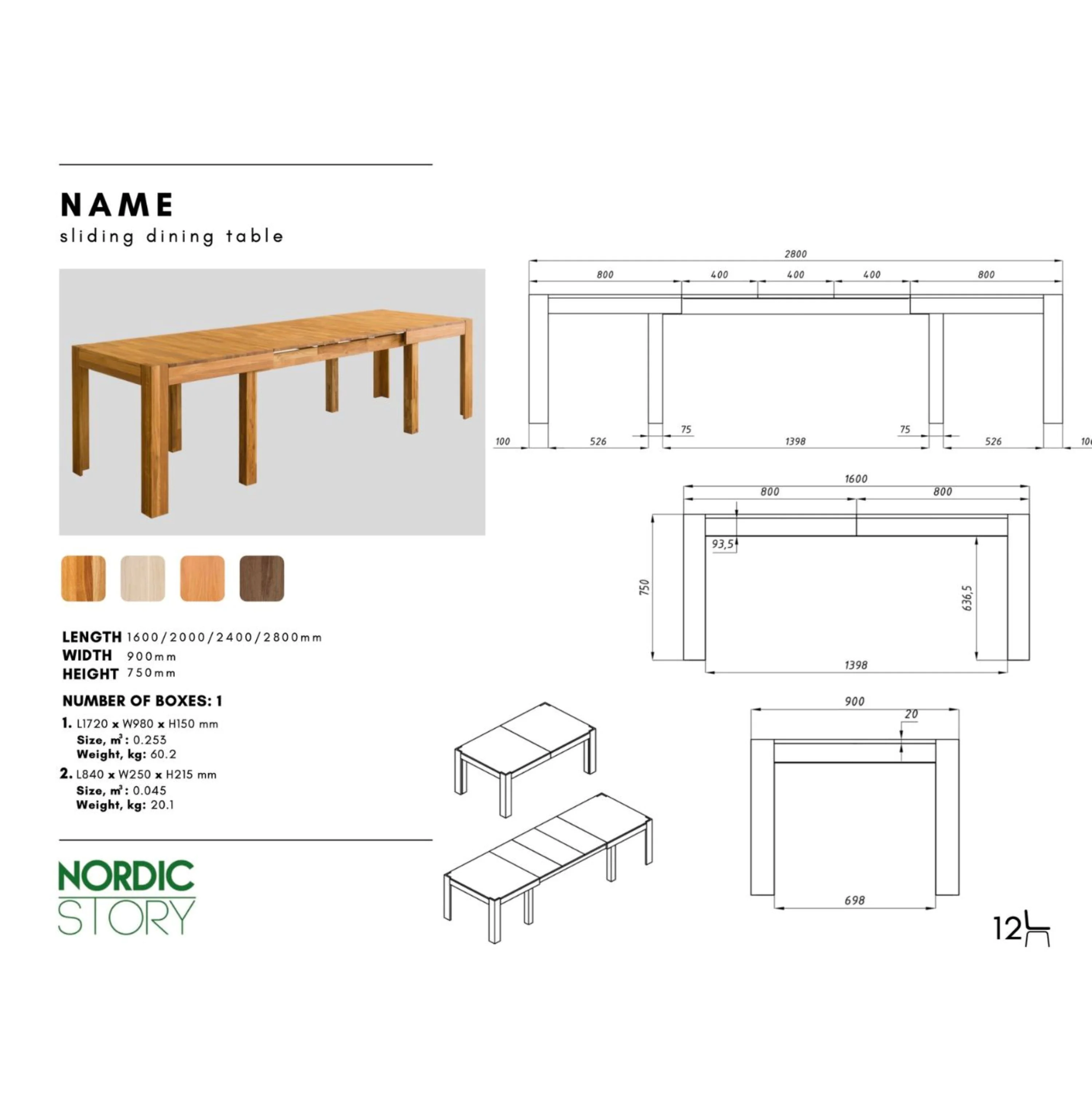 Table à manger extensible en chêne massif XL - NordicStory - Image 24