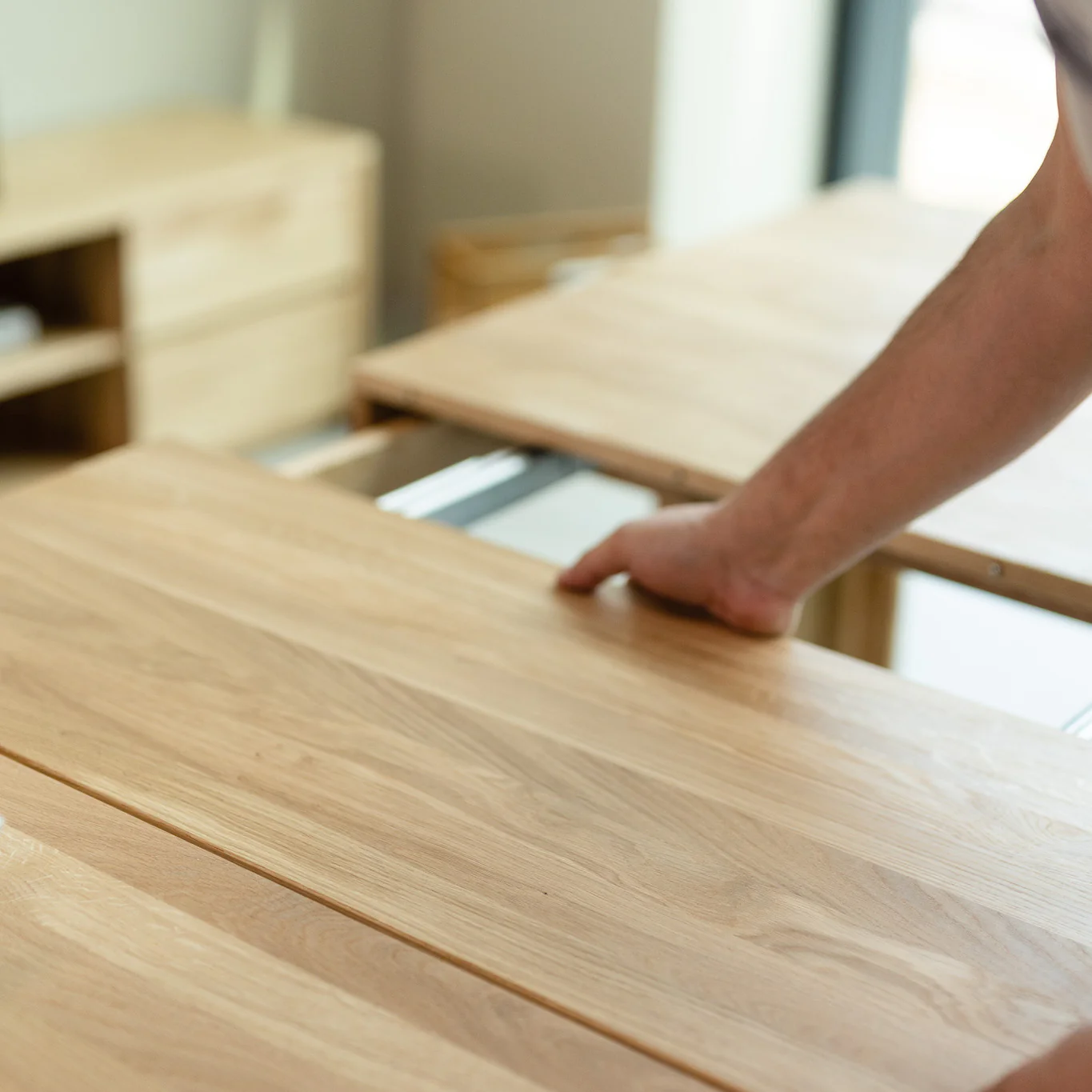 Table à manger extensible en chêne massif XL - NordicStory - Image 6