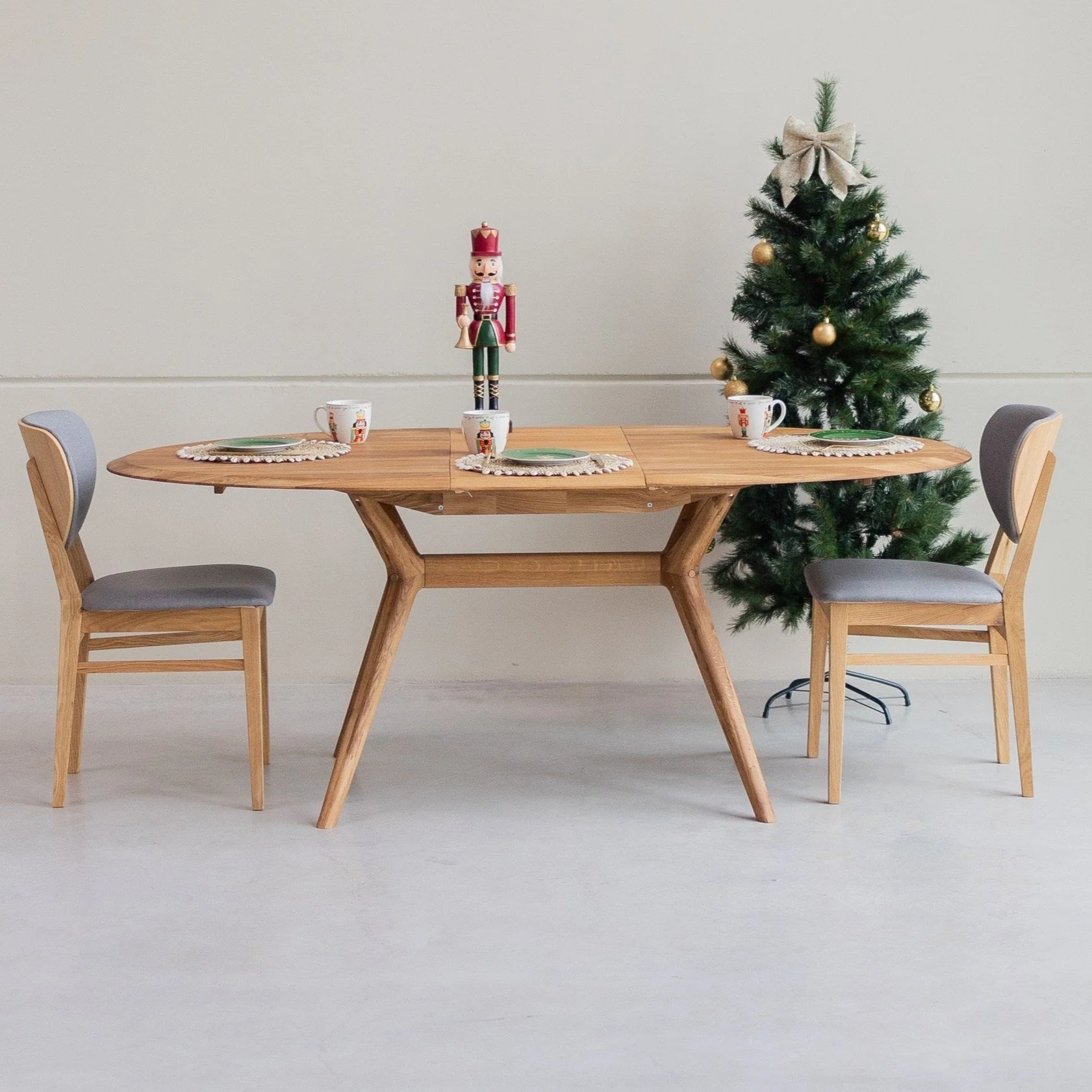 Table à manger extensible en bois massif de chêne Carmen - NordicStory - Image 6