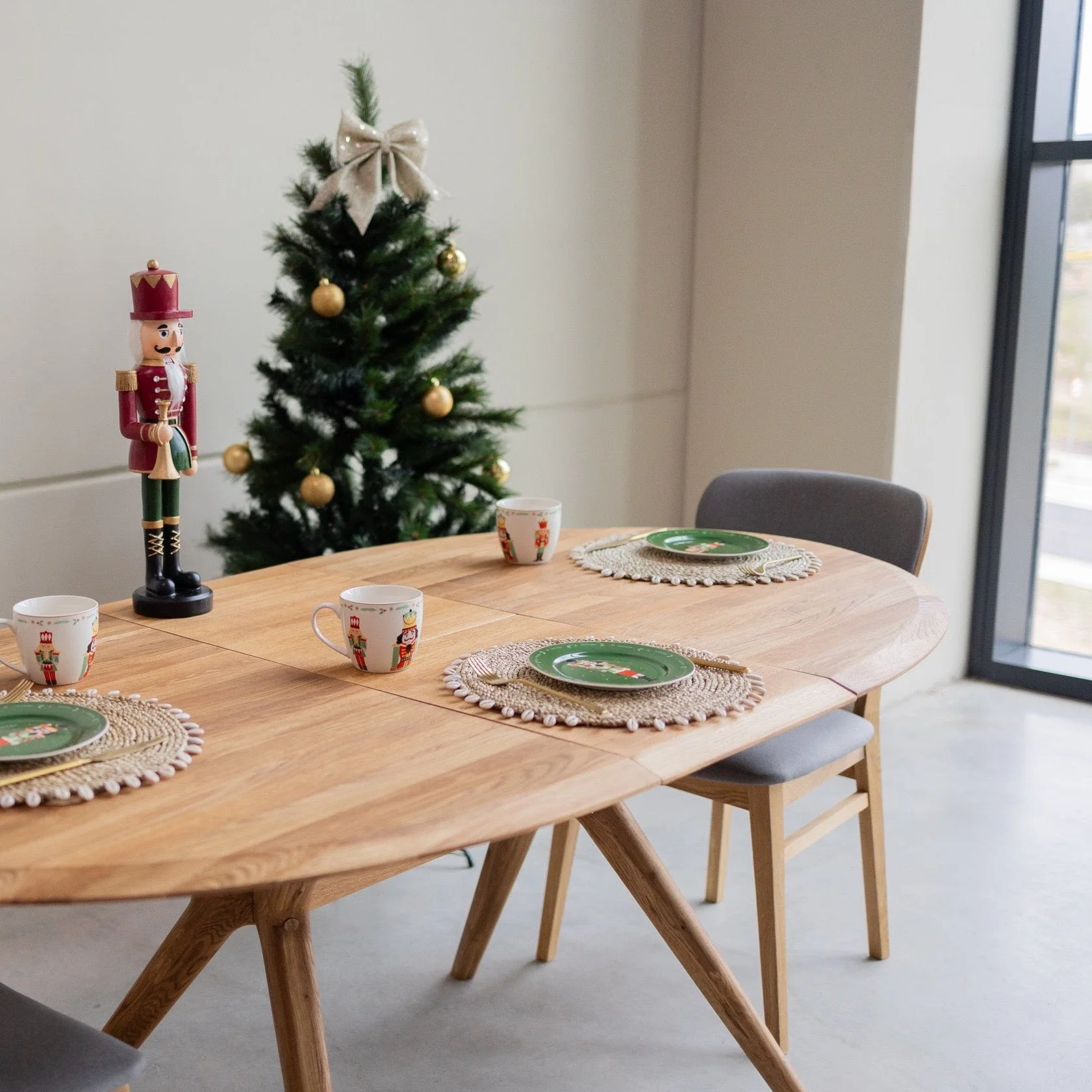 Table à manger extensible en bois massif de chêne Carmen - NordicStory - Image 7