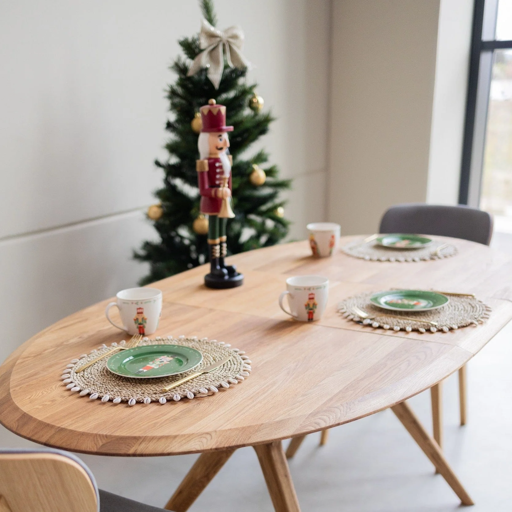 Table à manger extensible en bois massif de chêne Carmen - NordicStory - Image 8
