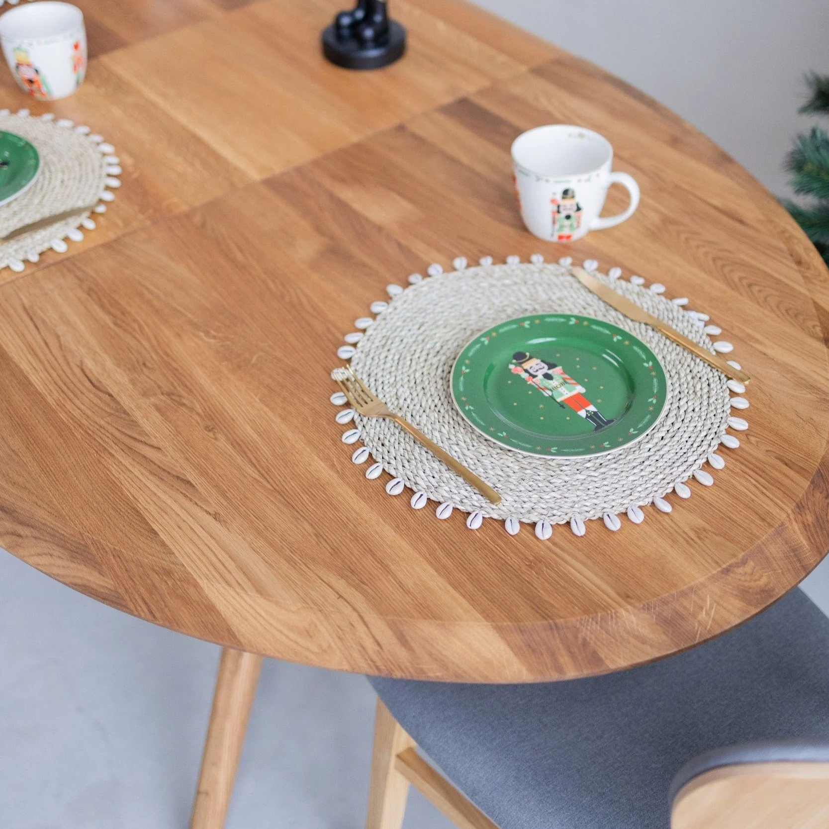 Table à manger extensible en bois massif de chêne Carmen - NordicStory - Image 9