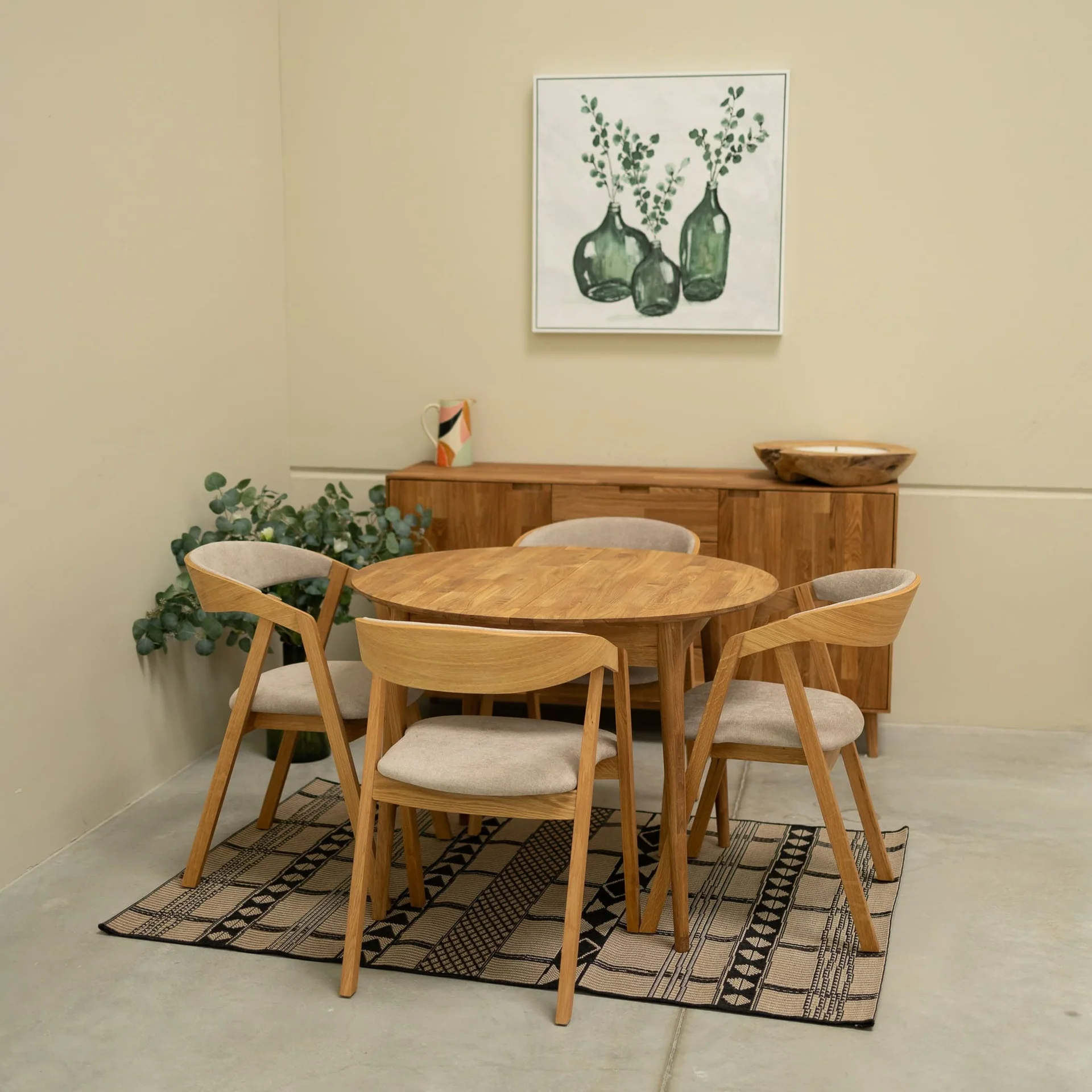 Table à manger ronde extensible en chêne massif Escandi 3 - NordicStory - Image 10