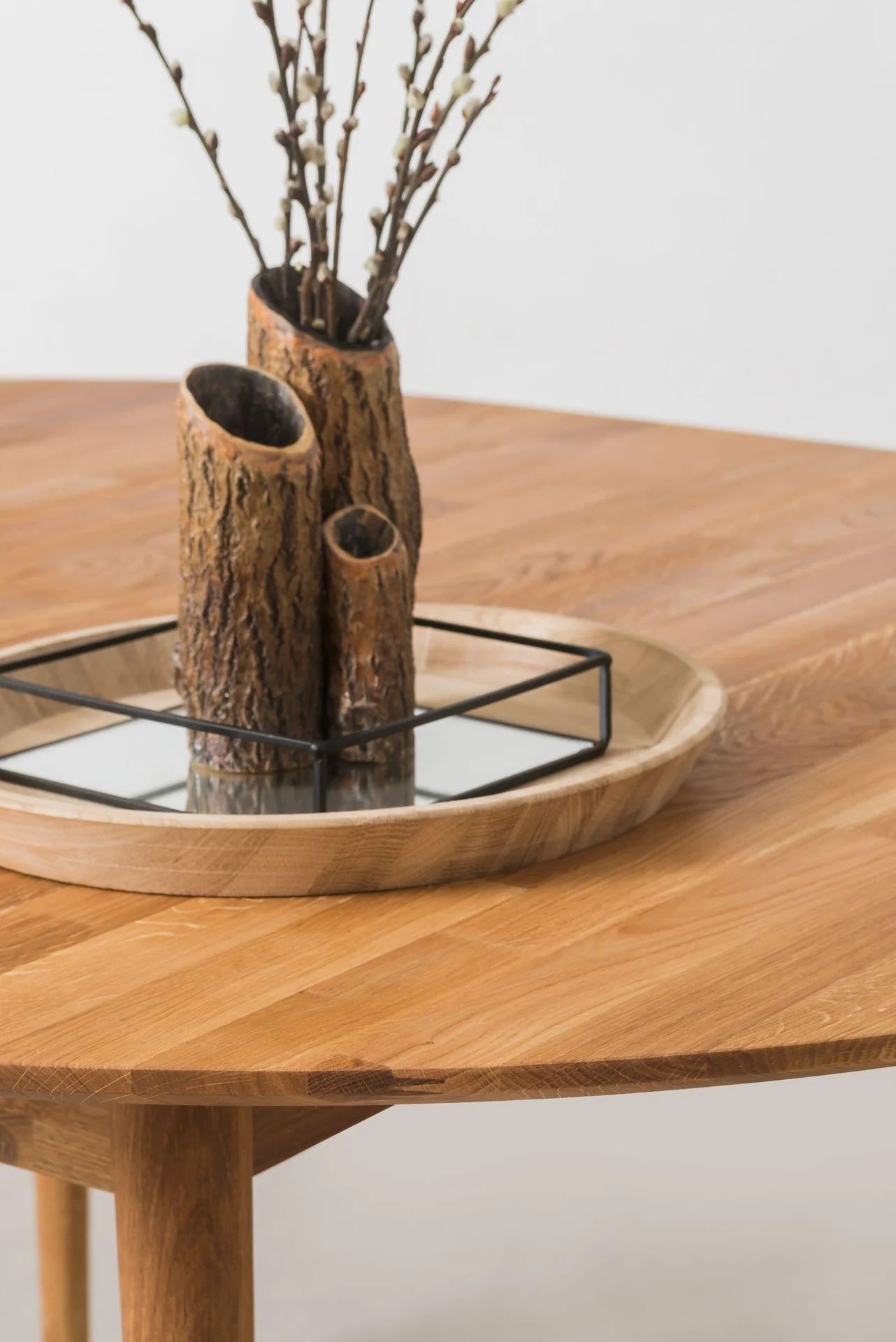 Table à manger ronde extensible en chêne massif Escandi 3 - NordicStory - Image 14