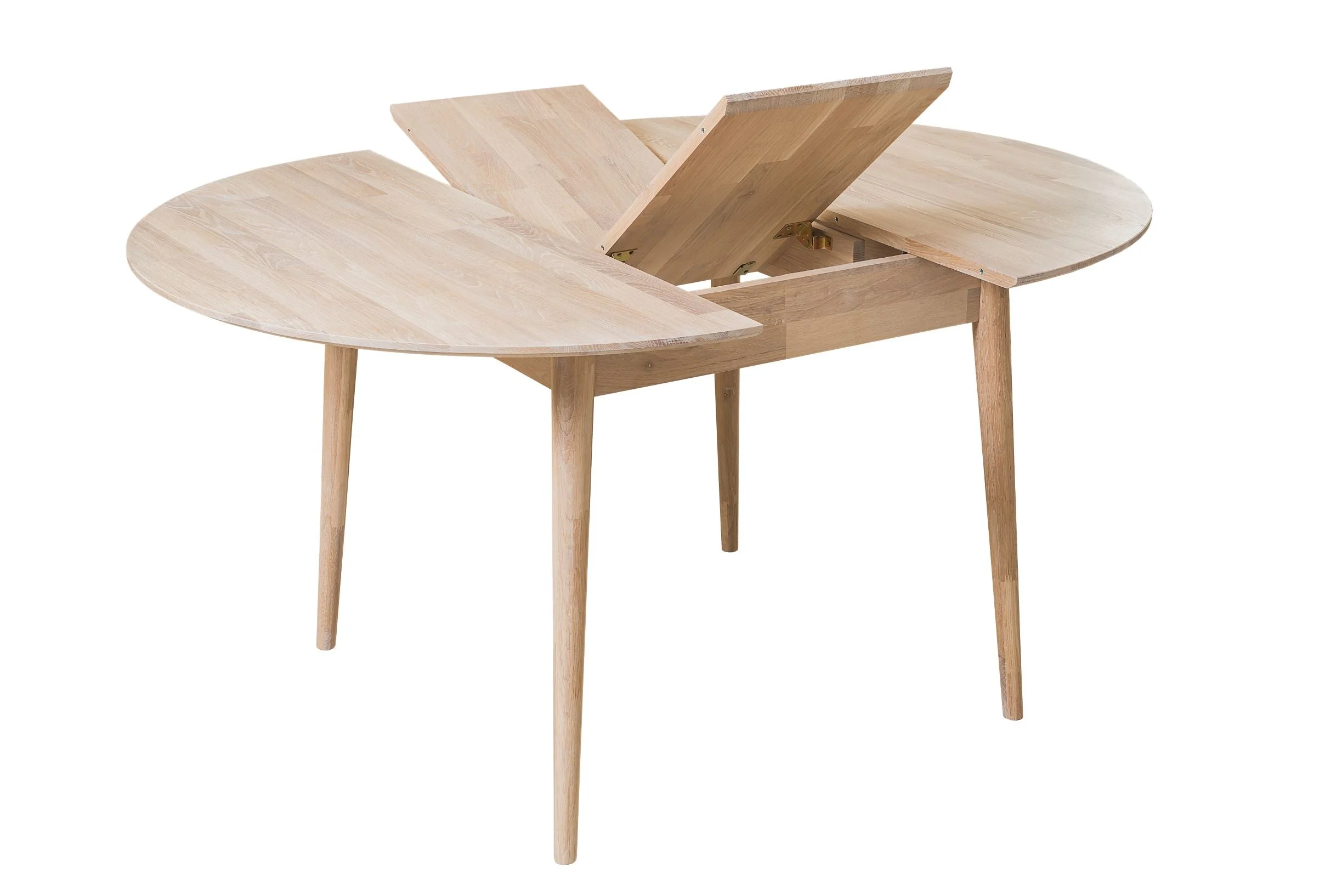 Table à manger ronde extensible en chêne massif Escandi 4 - NordicStory - Image 12