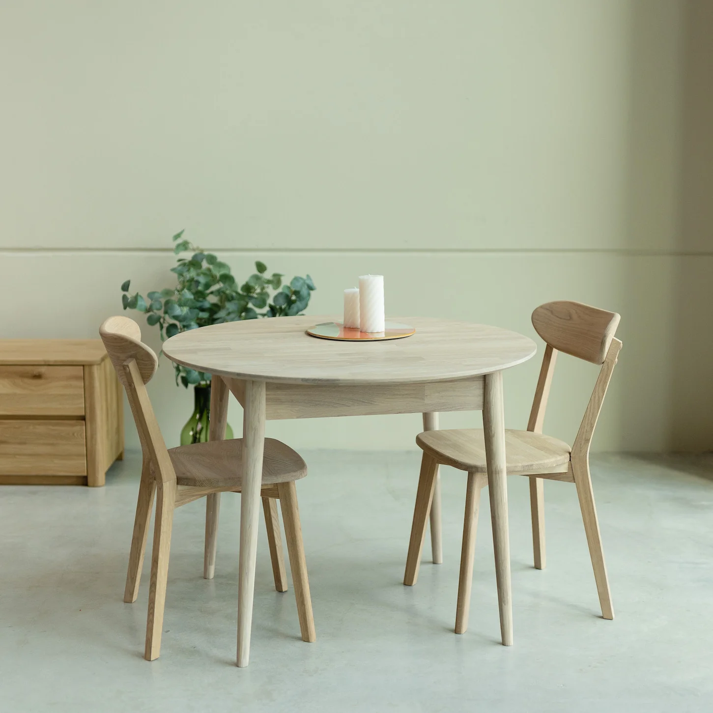 Table à manger ronde extensible en chêne massif Escandi 5 - NordicStory - Image 15