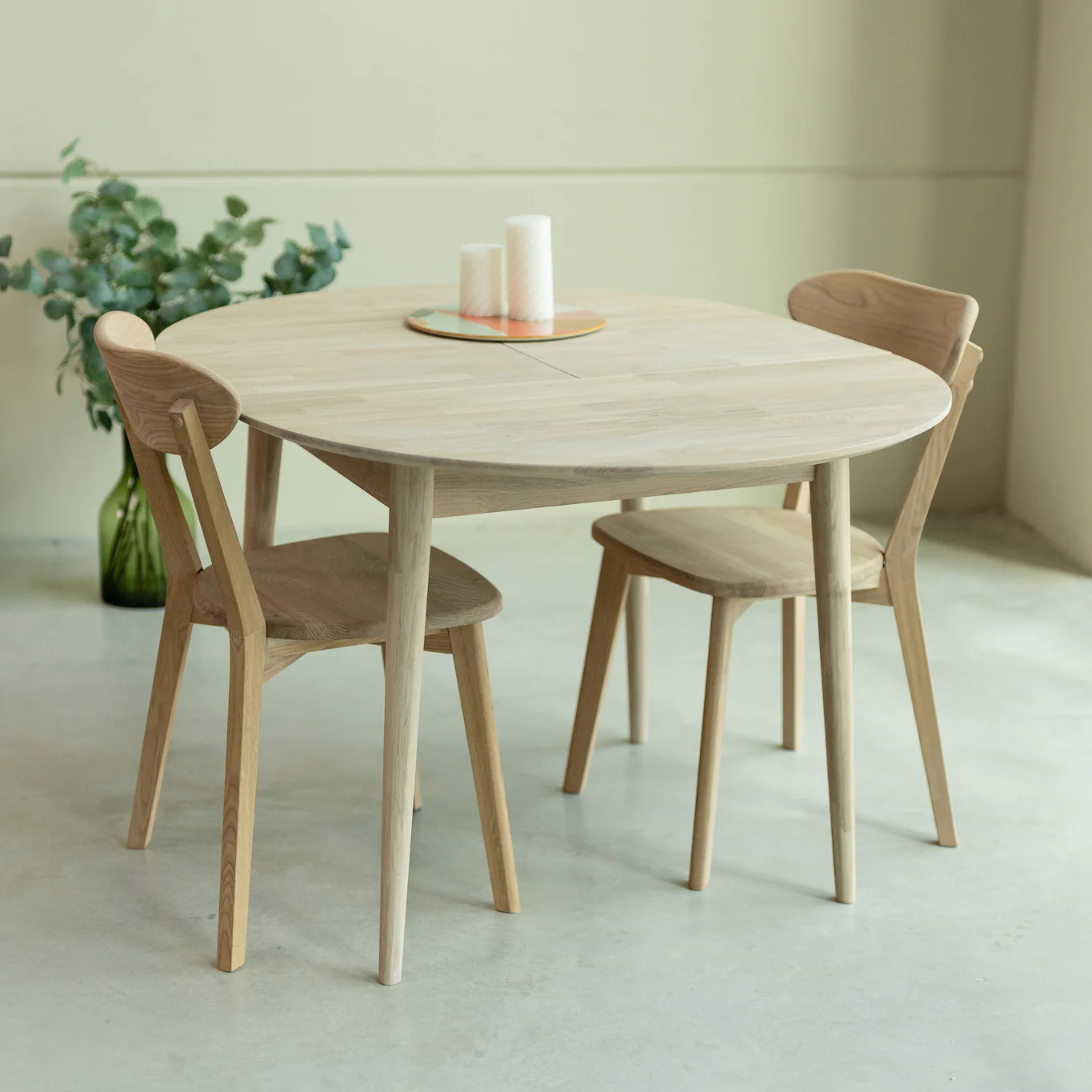Table à manger ronde extensible en chêne massif Escandi 5 - NordicStory - Image 18