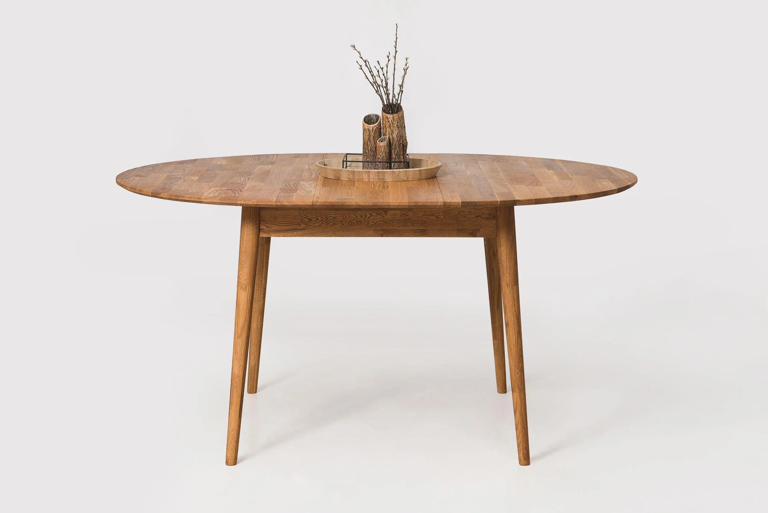Table à manger ronde extensible en chêne massif Escandi 6 - NordicStory - Image 14