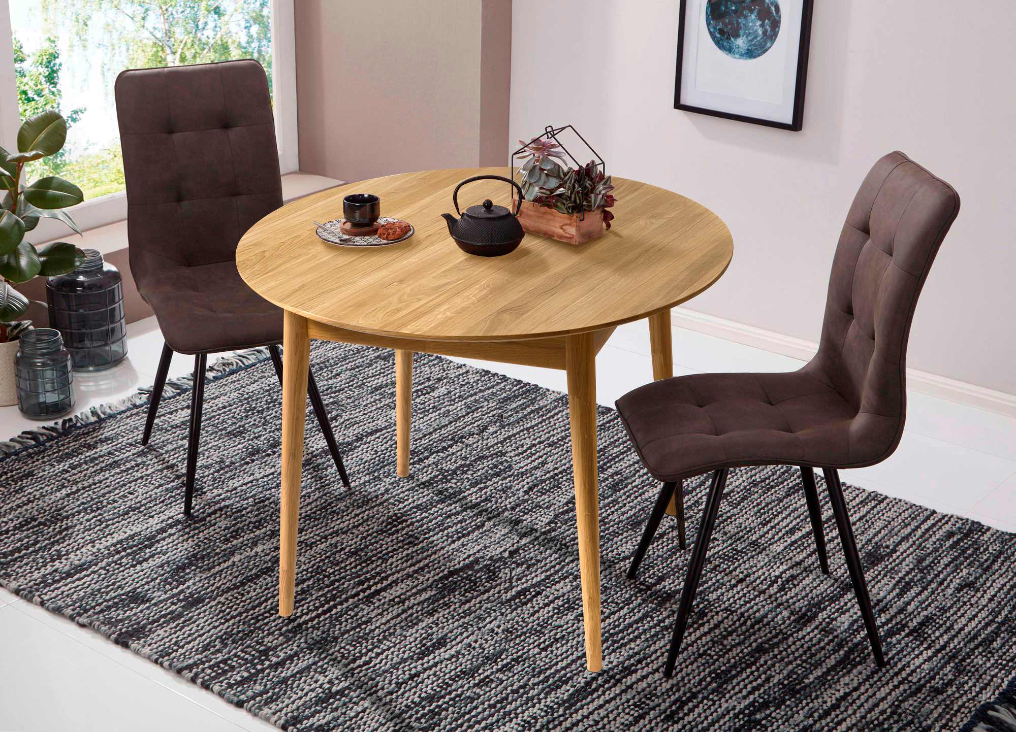 Table à manger ronde extensible en chêne massif Escandi 6 - NordicStory - Image 15