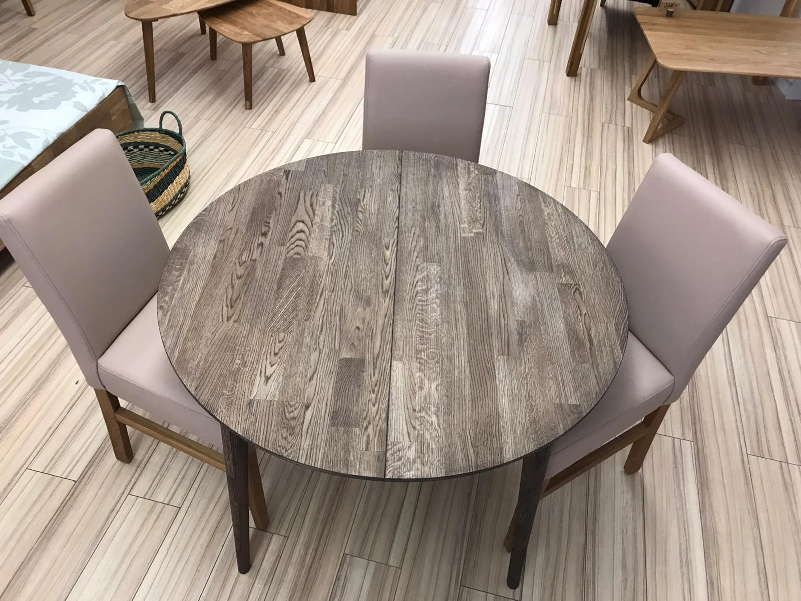 Table à manger ronde extensible en chêne massif Escandi 6 - NordicStory - Image 19
