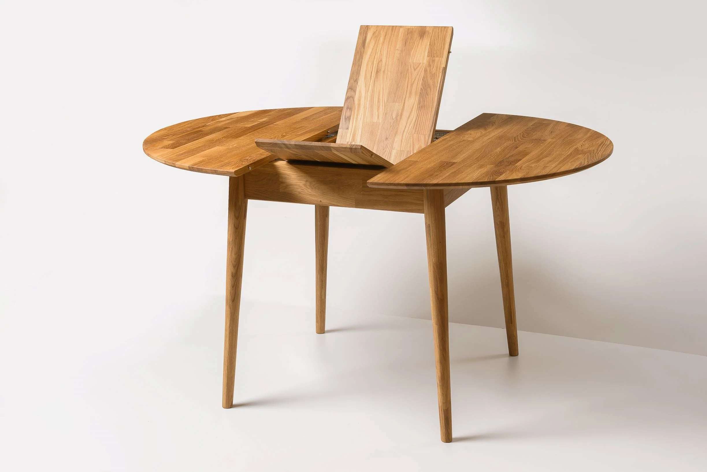 Table à manger ronde extensible en chêne massif Escandi 6 - NordicStory - Image 6