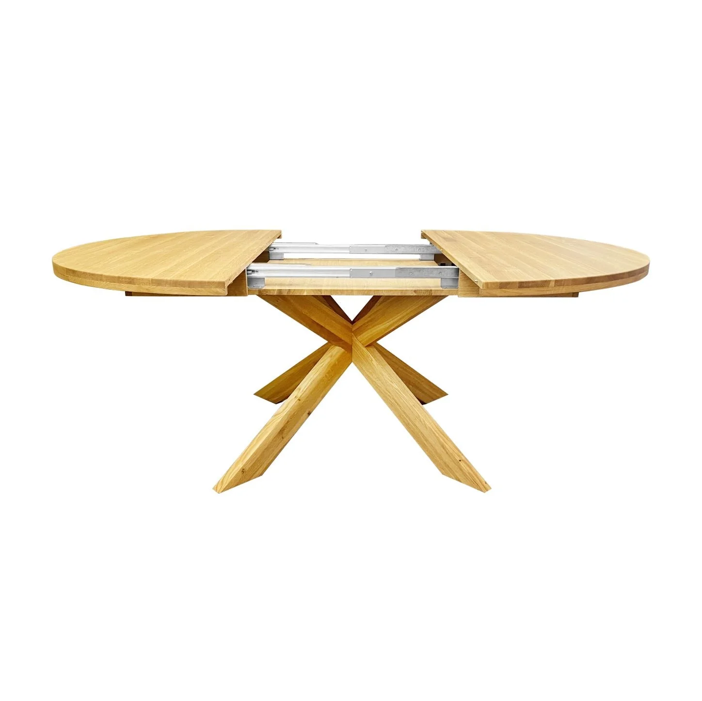 Table à manger ronde extensible en chêne massif Holger - NordicStory - Image 4