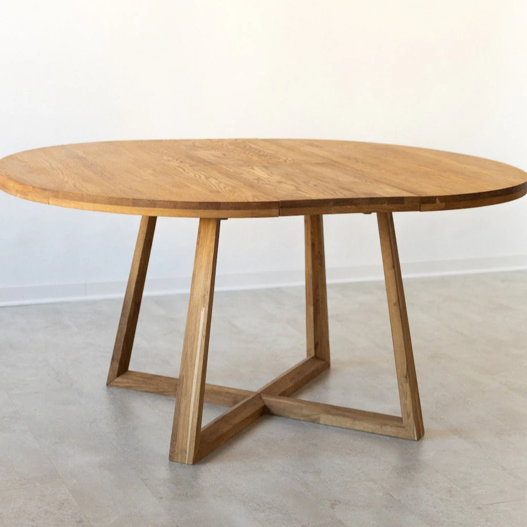 Table à manger ronde extensible en chêne massif MOBY - NordicStory - Image 15