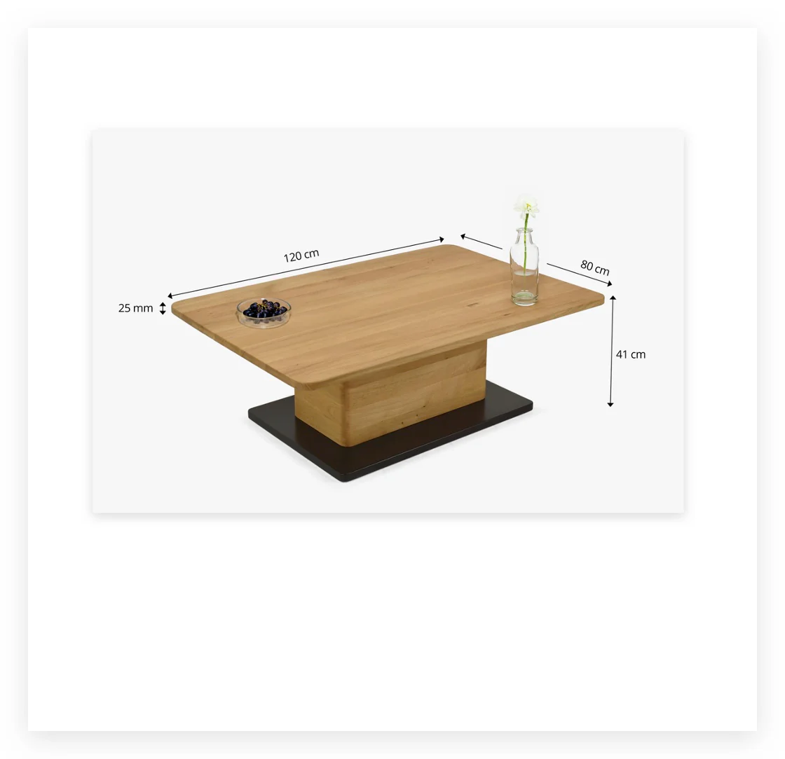 Table basse en bois massif de chêne Bremen - NordicStory - Image 9