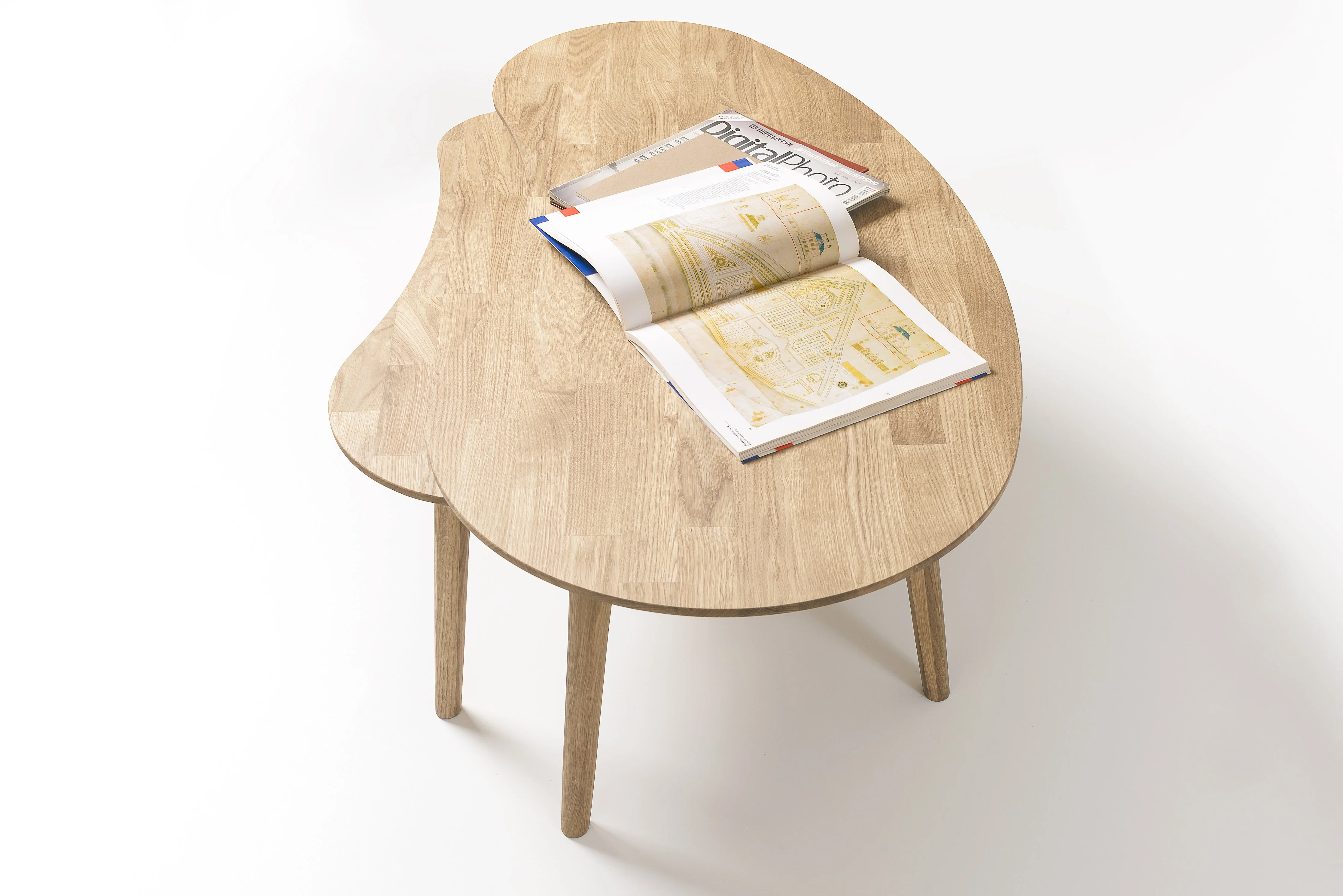Table basse gigogne en bois massif de chêne Escandi - NordicStory - Image 11