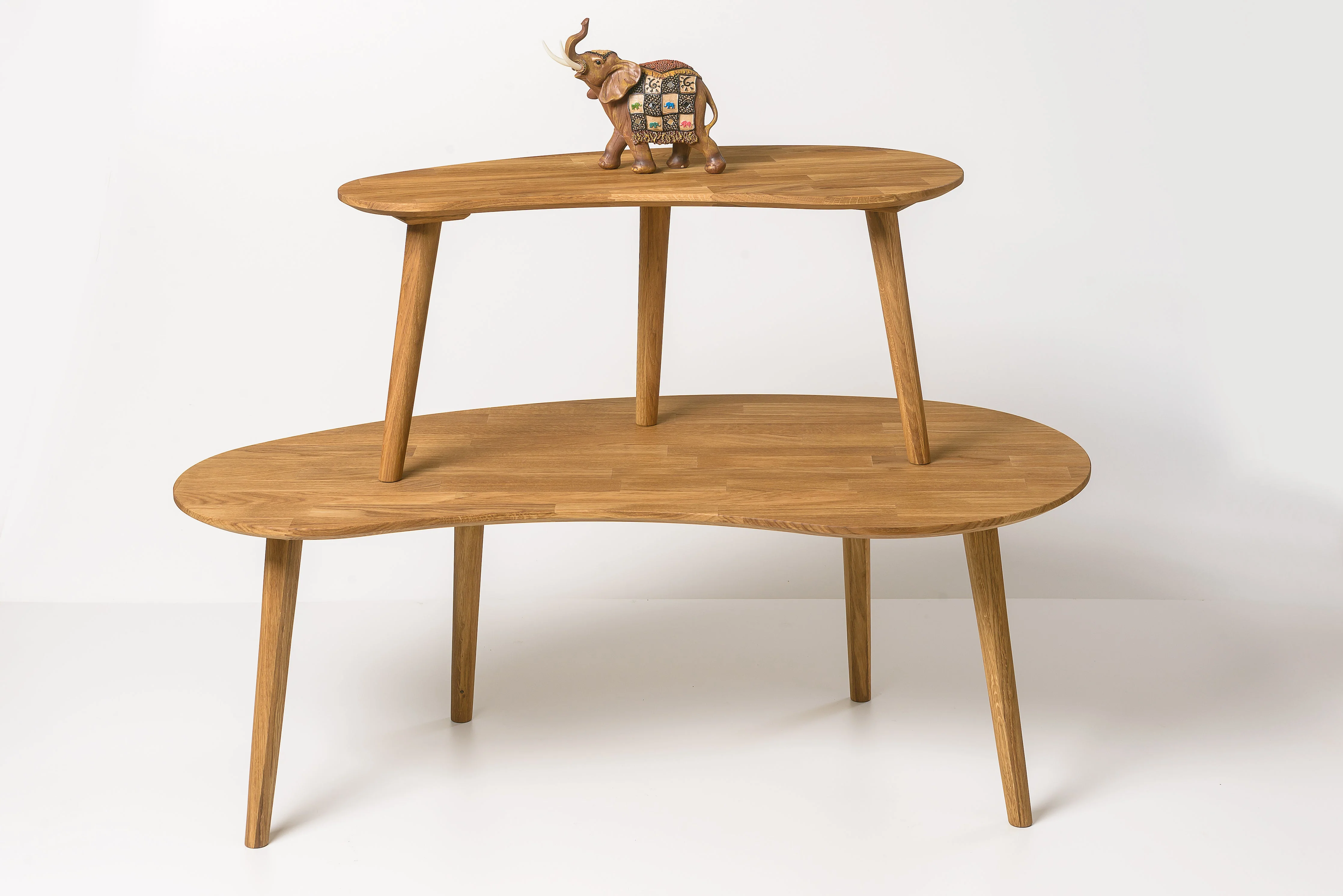 Table basse gigogne en bois massif de chêne Escandi - NordicStory - Image 4