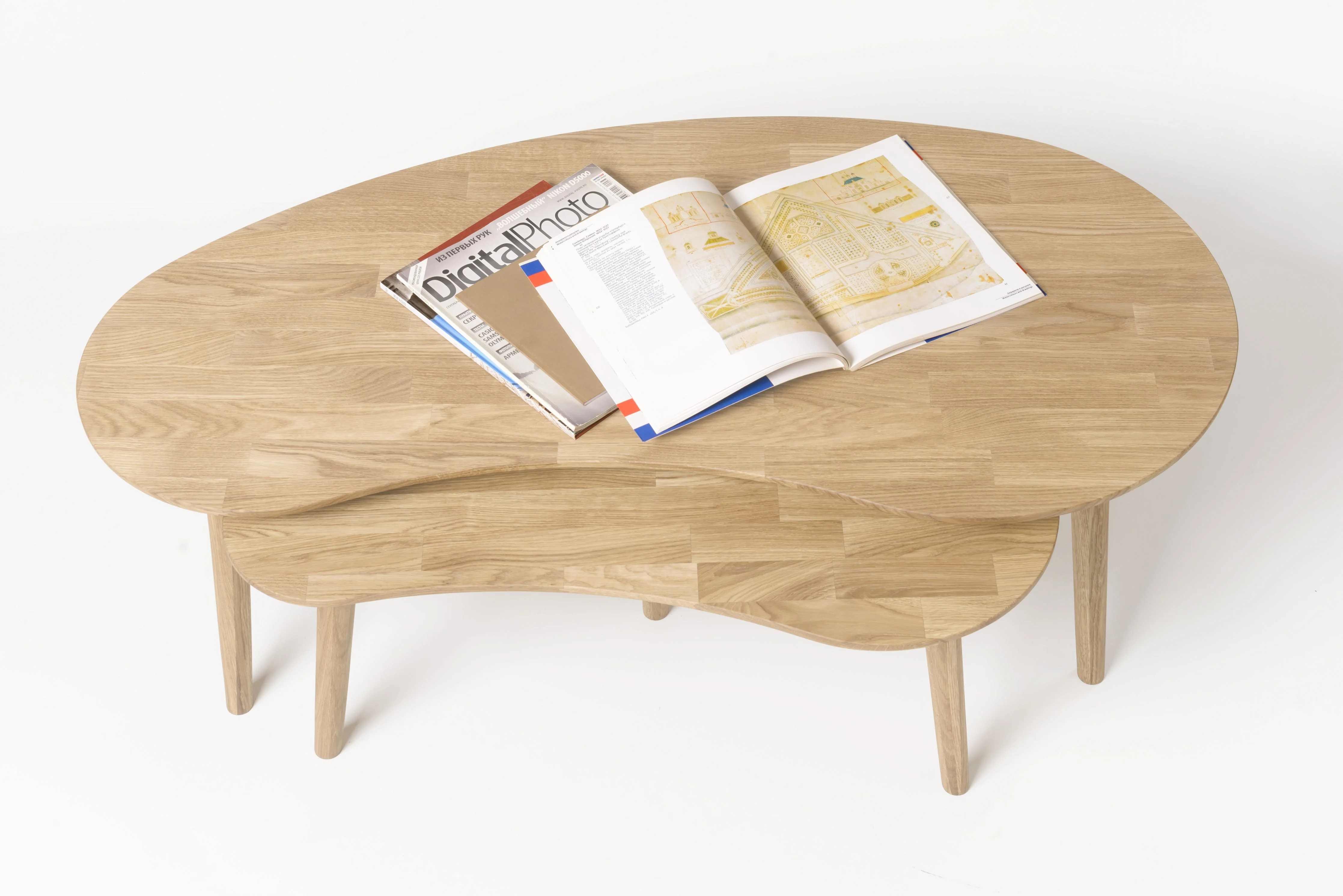Table basse gigogne en bois massif de chêne Escandi - NordicStory - Image 8