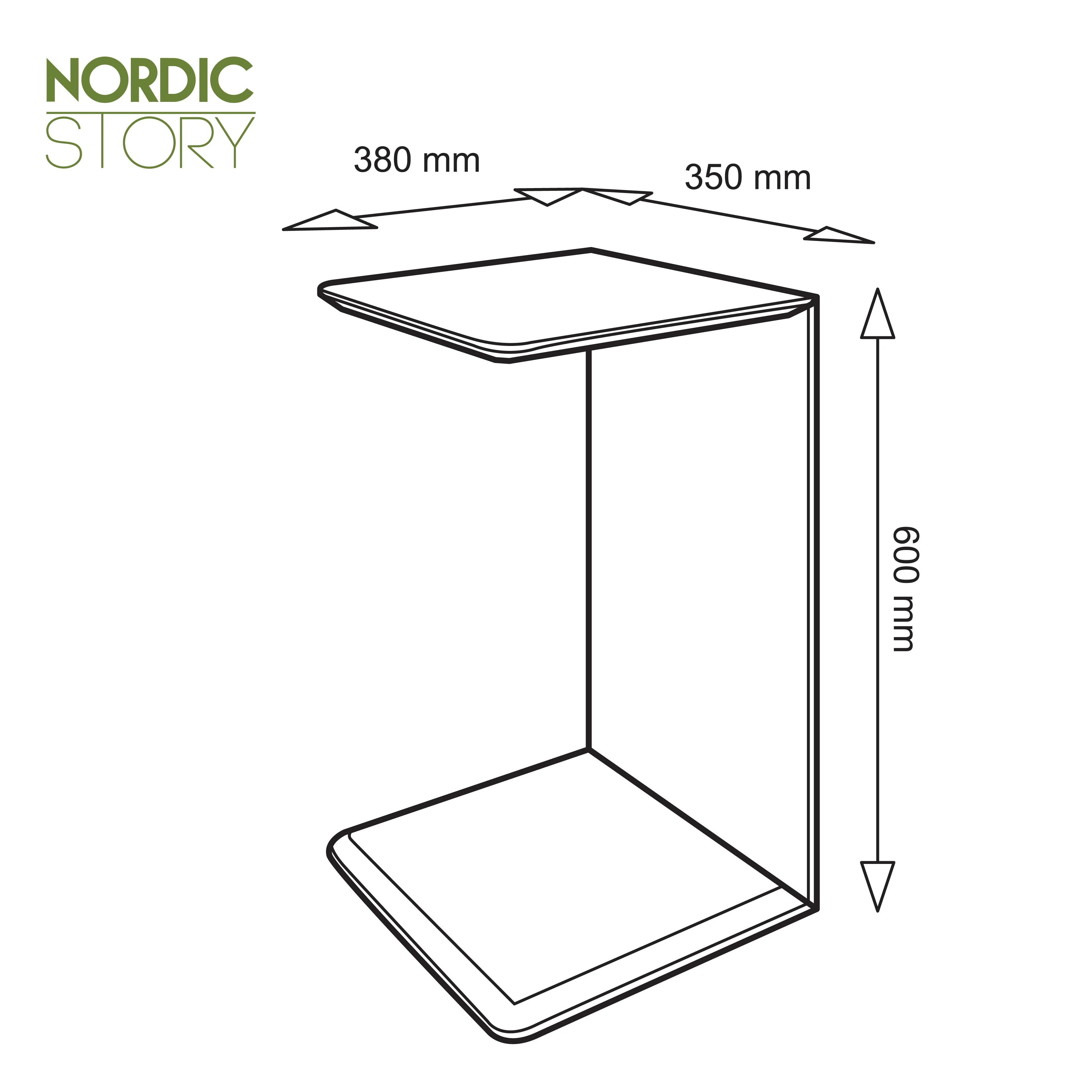 Table d’appoint en bois massif de chêne Sono 2 – NordicStory - Image 8