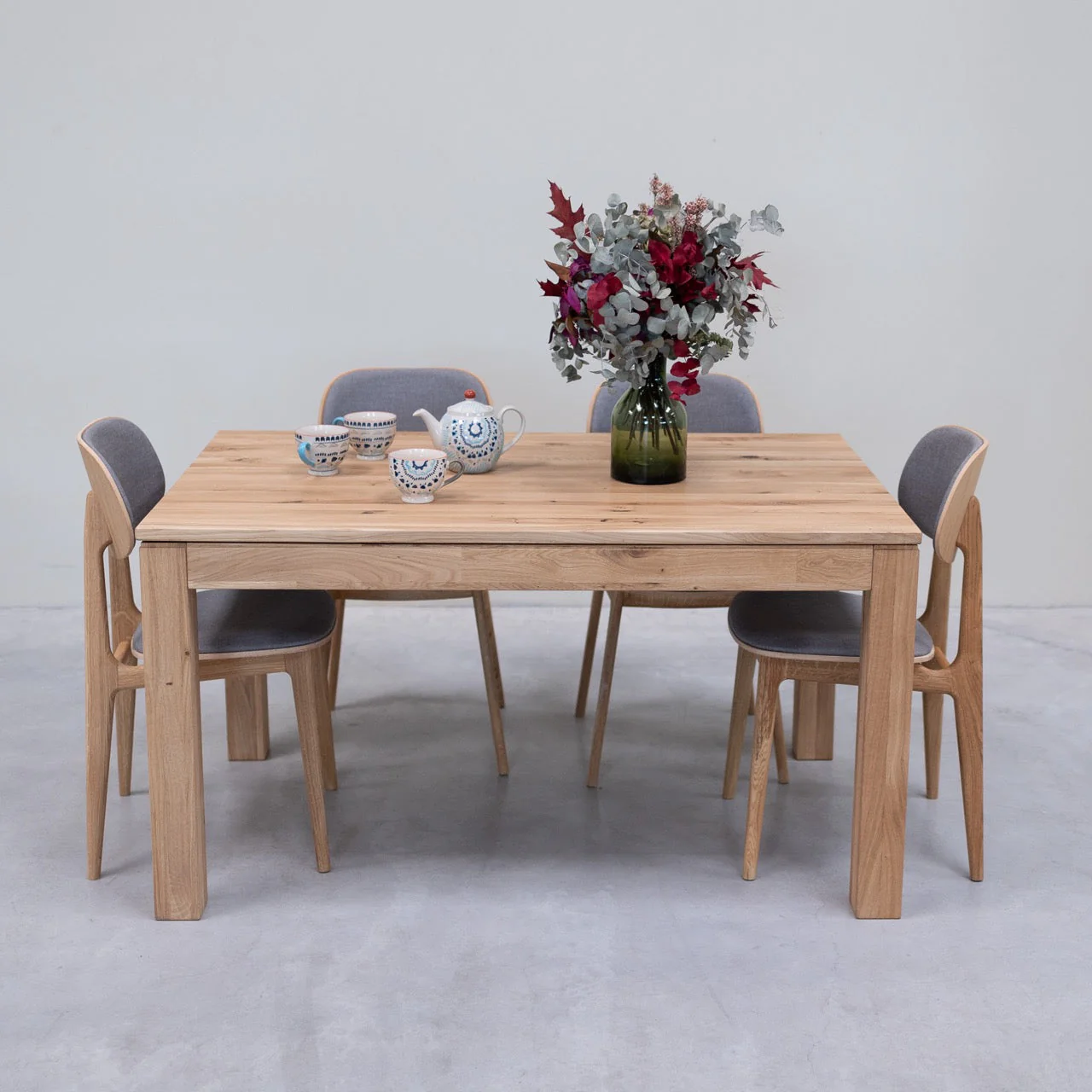 Table à manger extensible en bois massif de chêne L2 - NordicStory